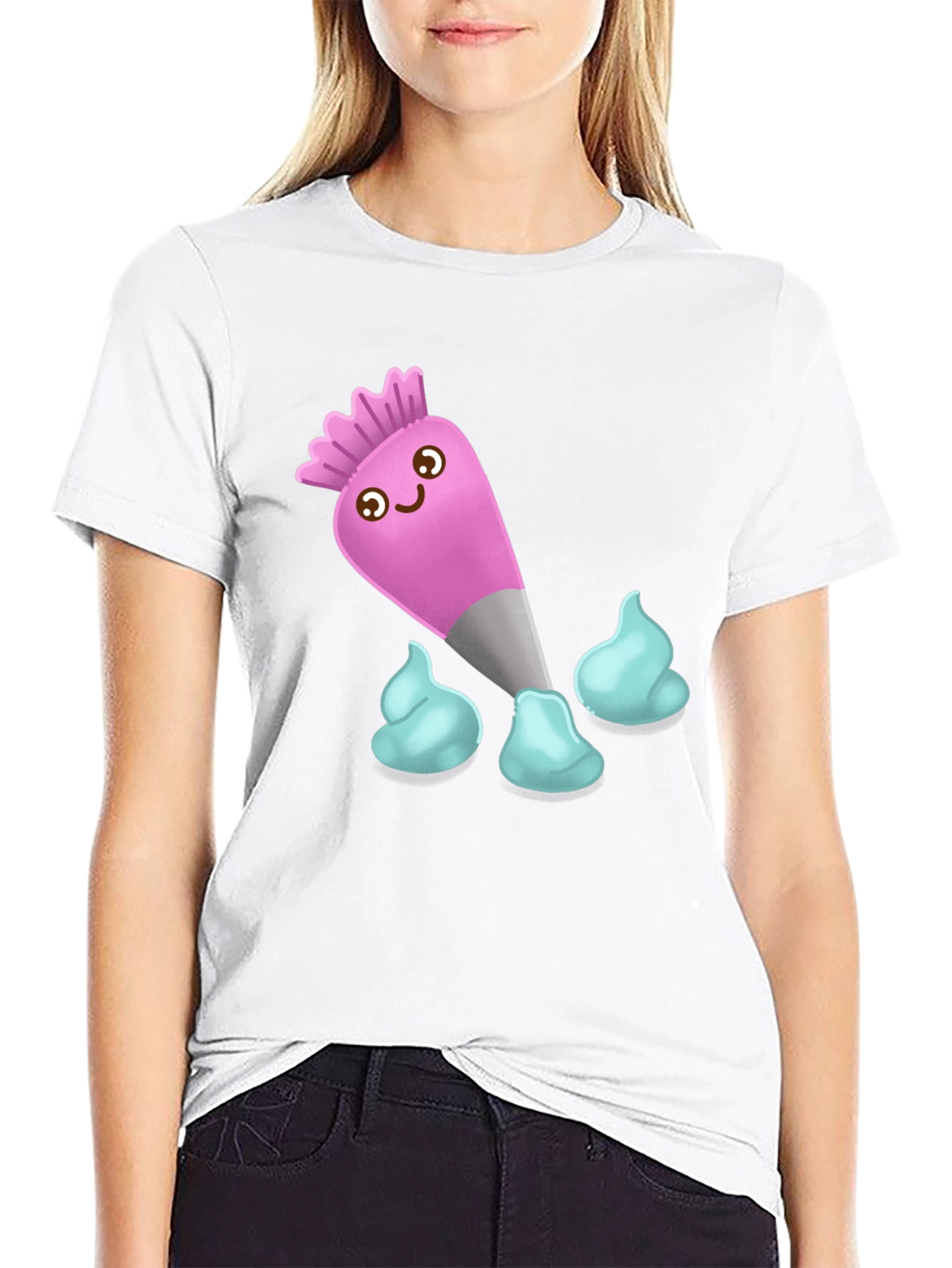 Cute Cartoon Pastry Bag T-Shirt