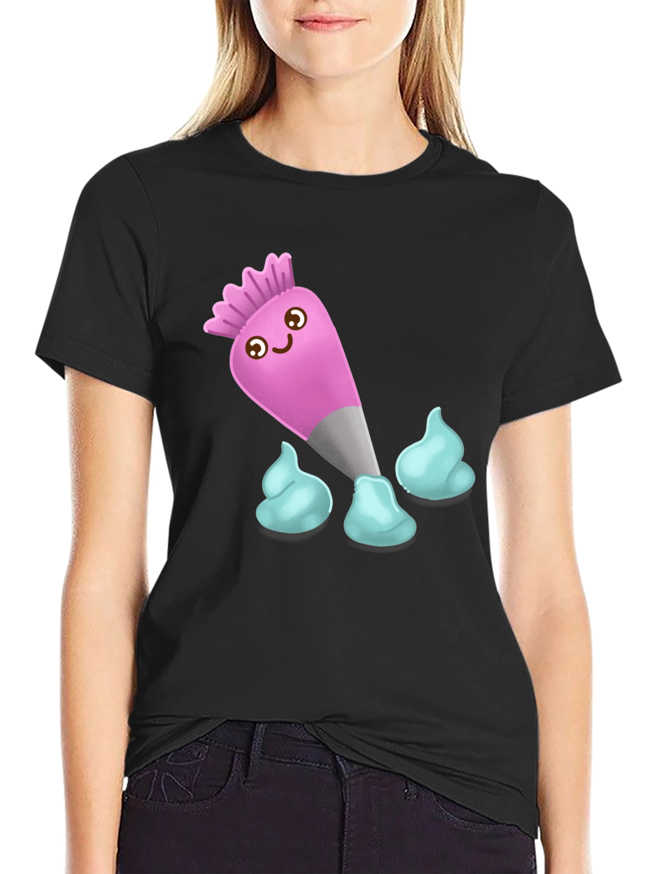 Cute Cartoon Pastry Bag T-Shirt