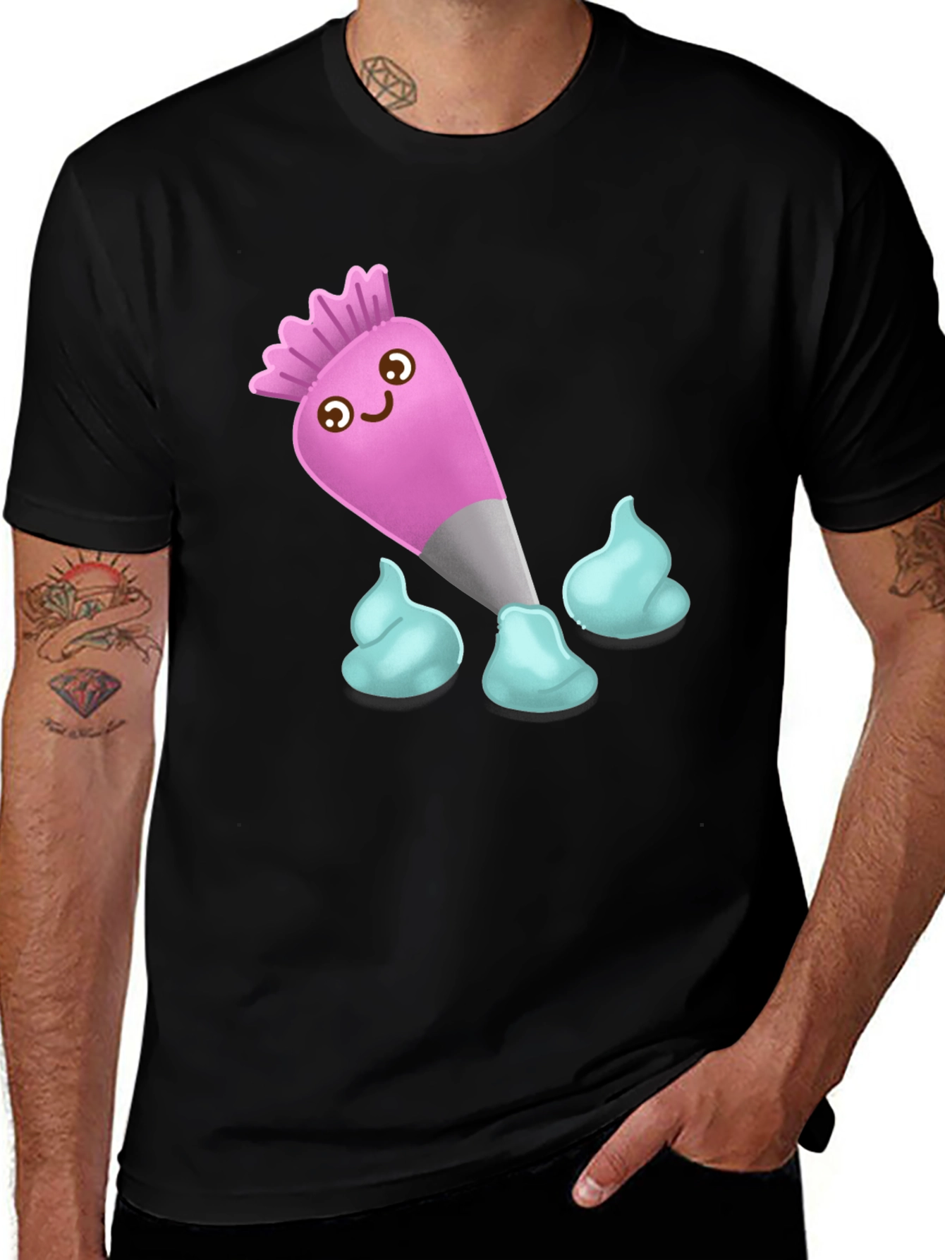 Cute Cartoon Pastry Bag T-Shirt