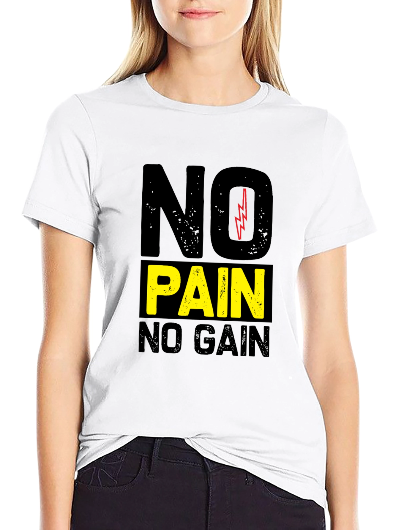Motivational No Pain No Gain Graphic Tee