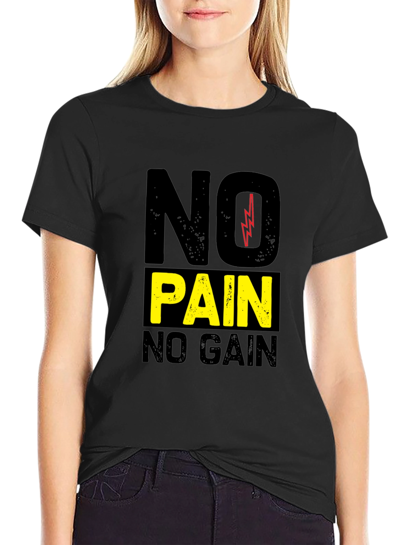 Motivational No Pain No Gain Graphic Tee