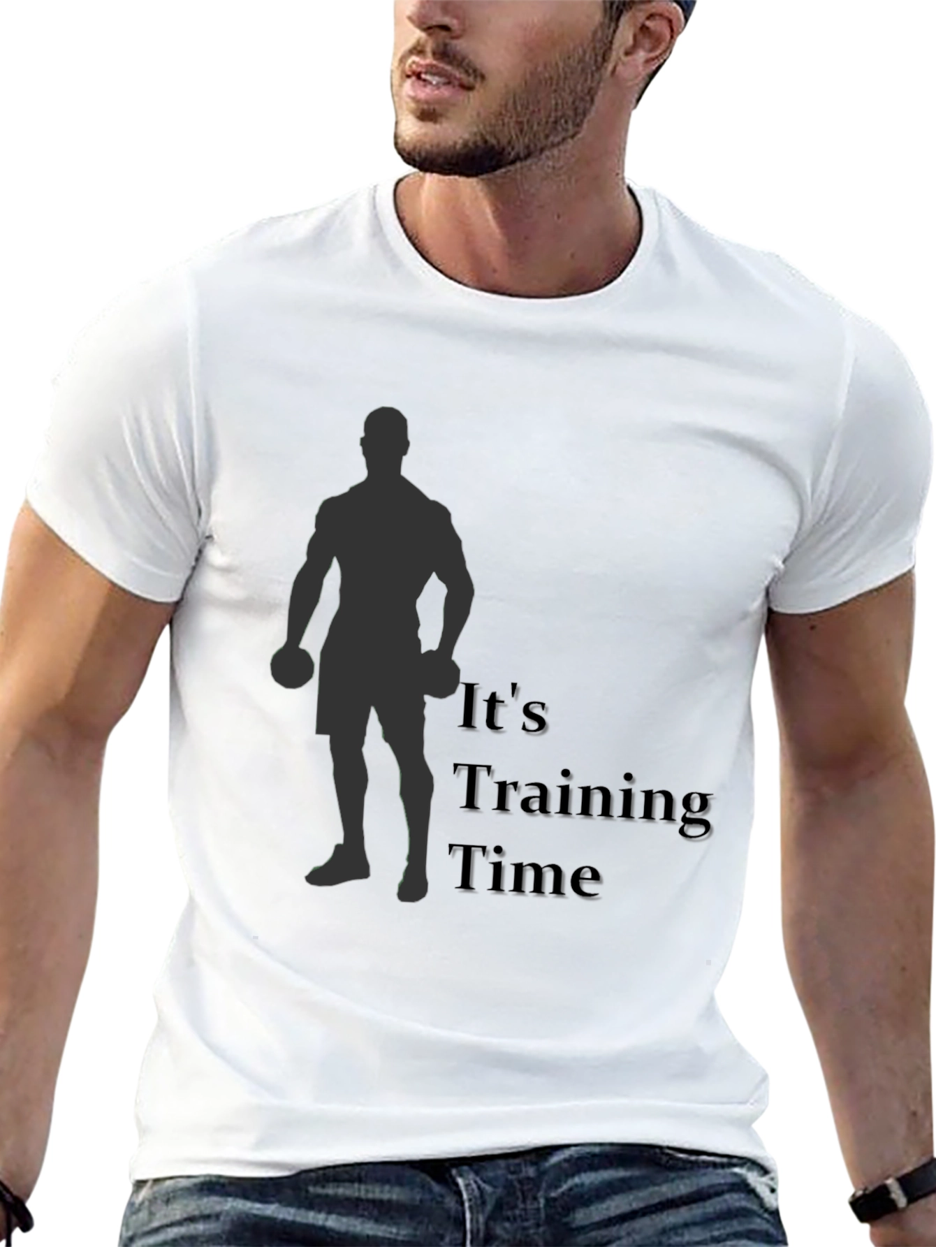Its Training Time Mens Black T-Shirt
