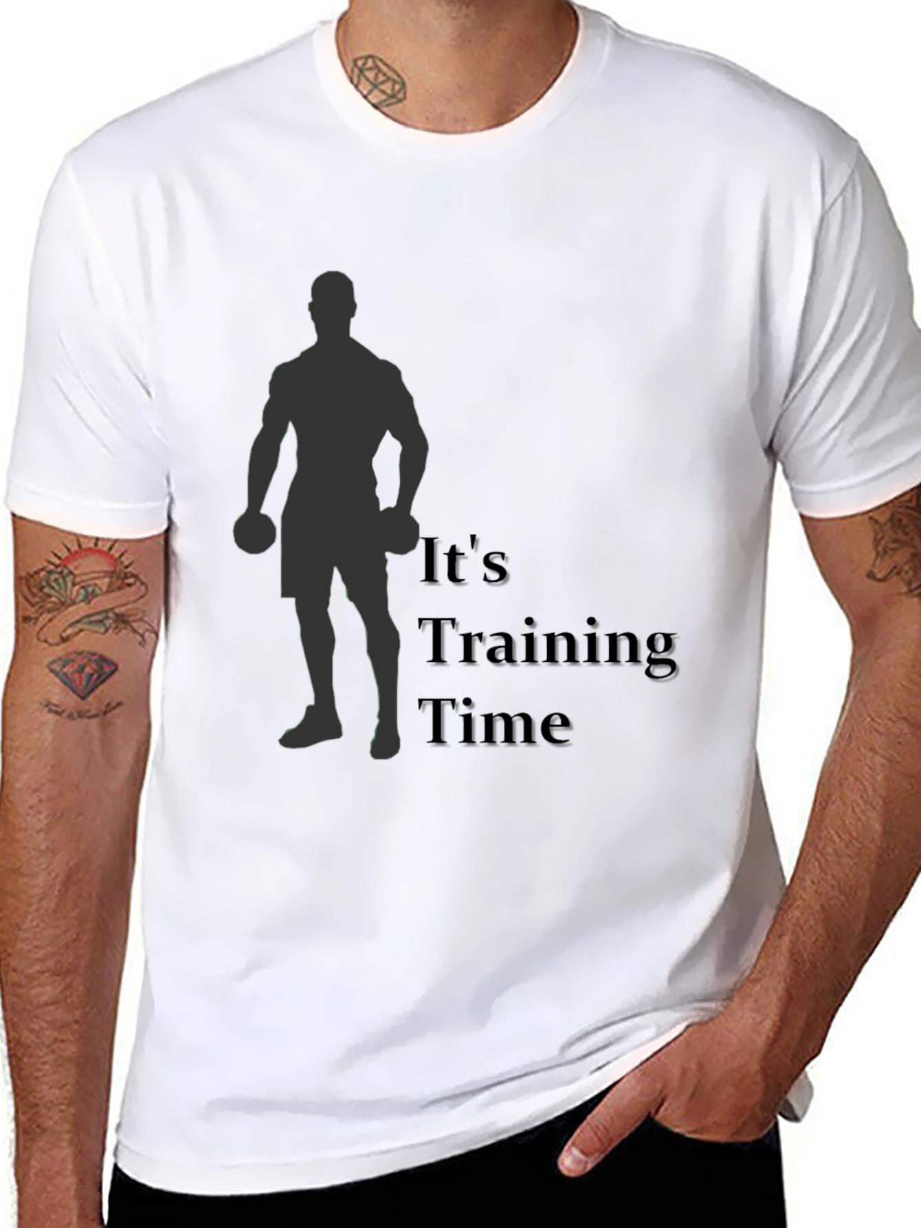 Its Training Time Mens Black T-Shirt