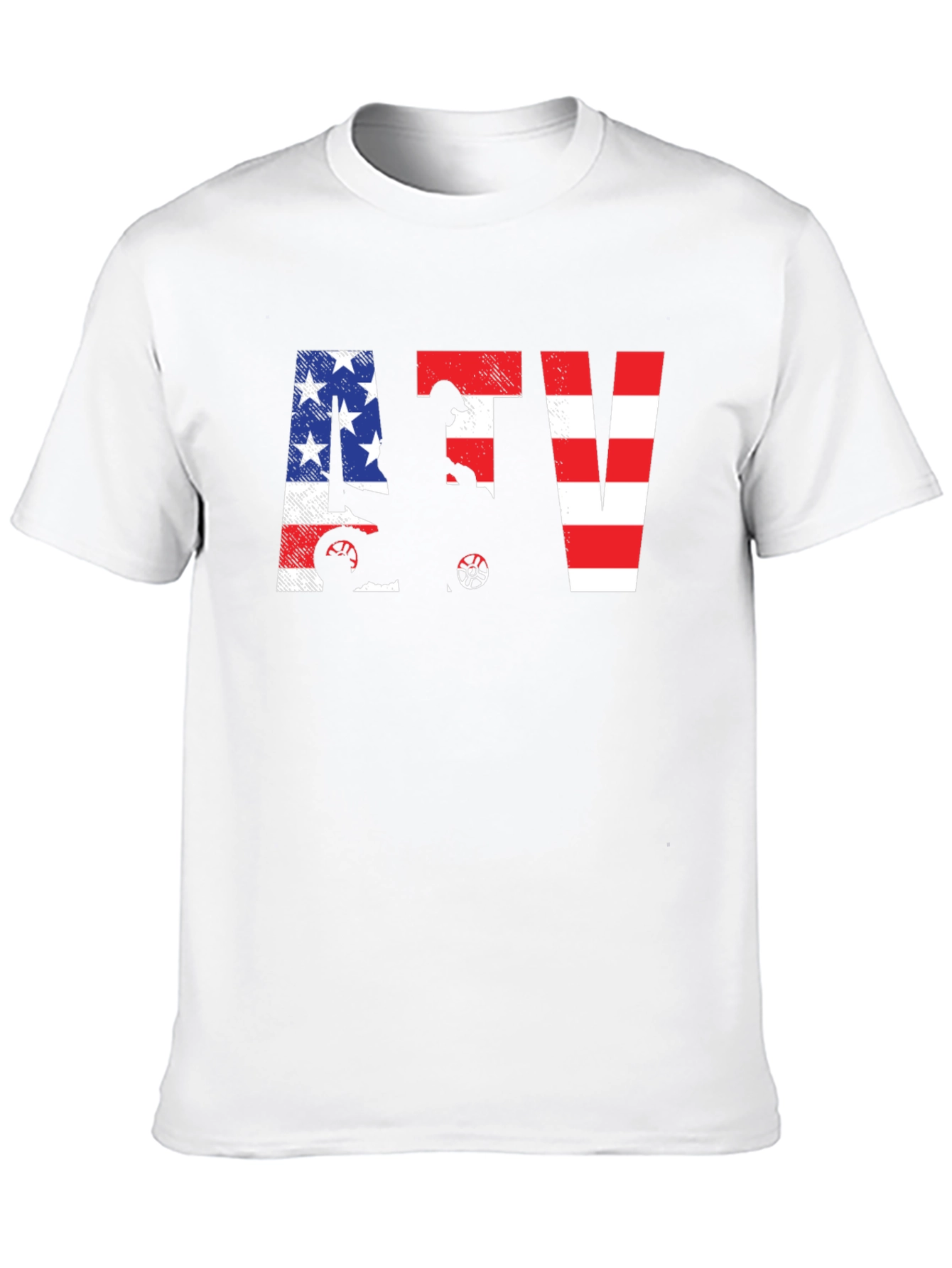 ATV American Flag Black T-Shirt