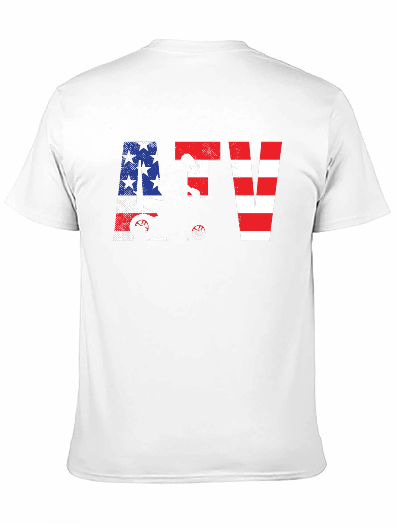 ATV American Flag Black T-Shirt