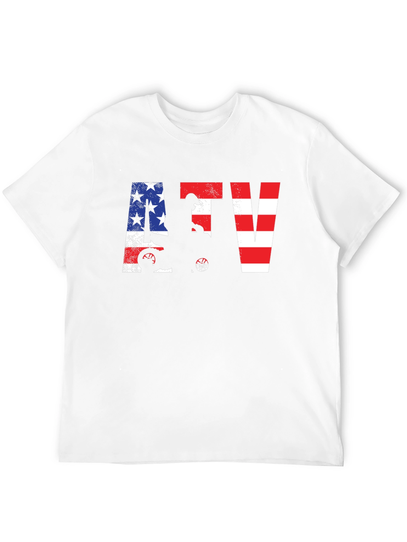 ATV American Flag Black T-Shirt