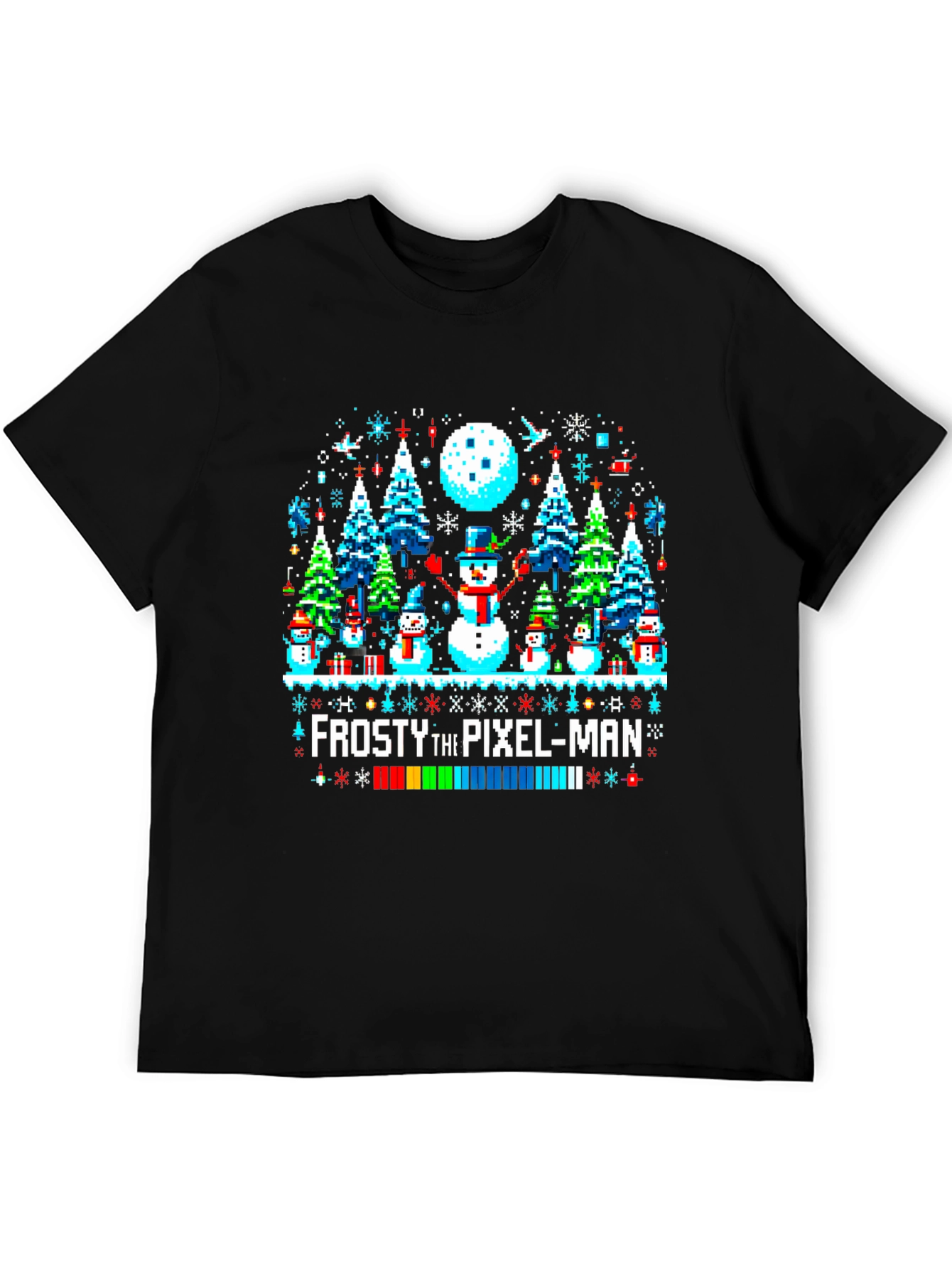 Frosty the Pixel-Man Christmas T-Shirt