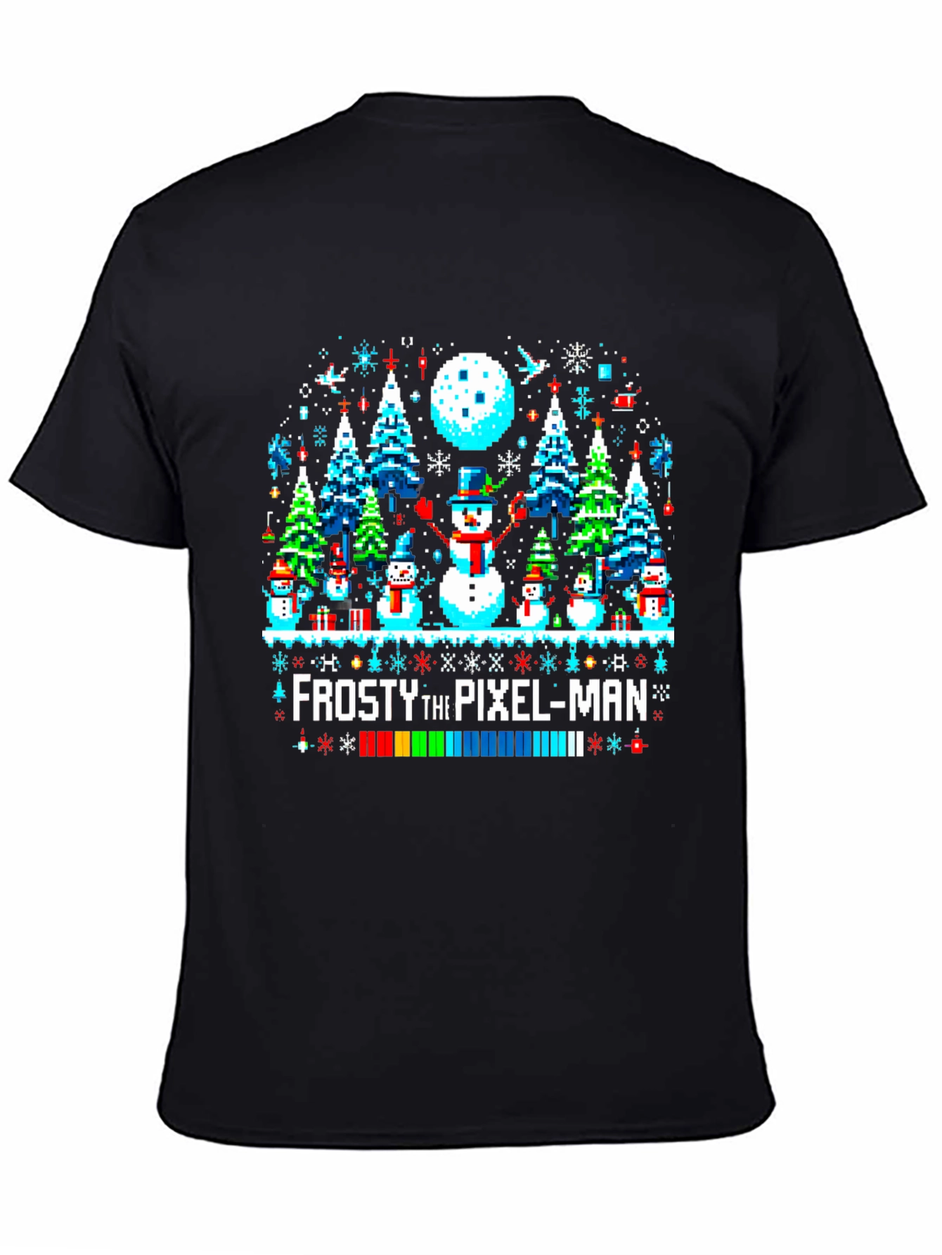 Frosty the Pixel-Man Christmas T-Shirt