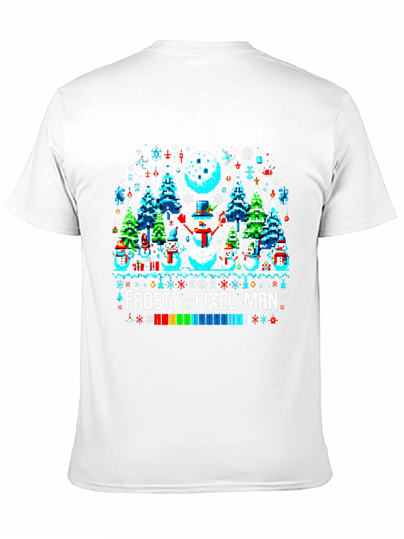 Frosty the Pixel-Man Christmas T-Shirt