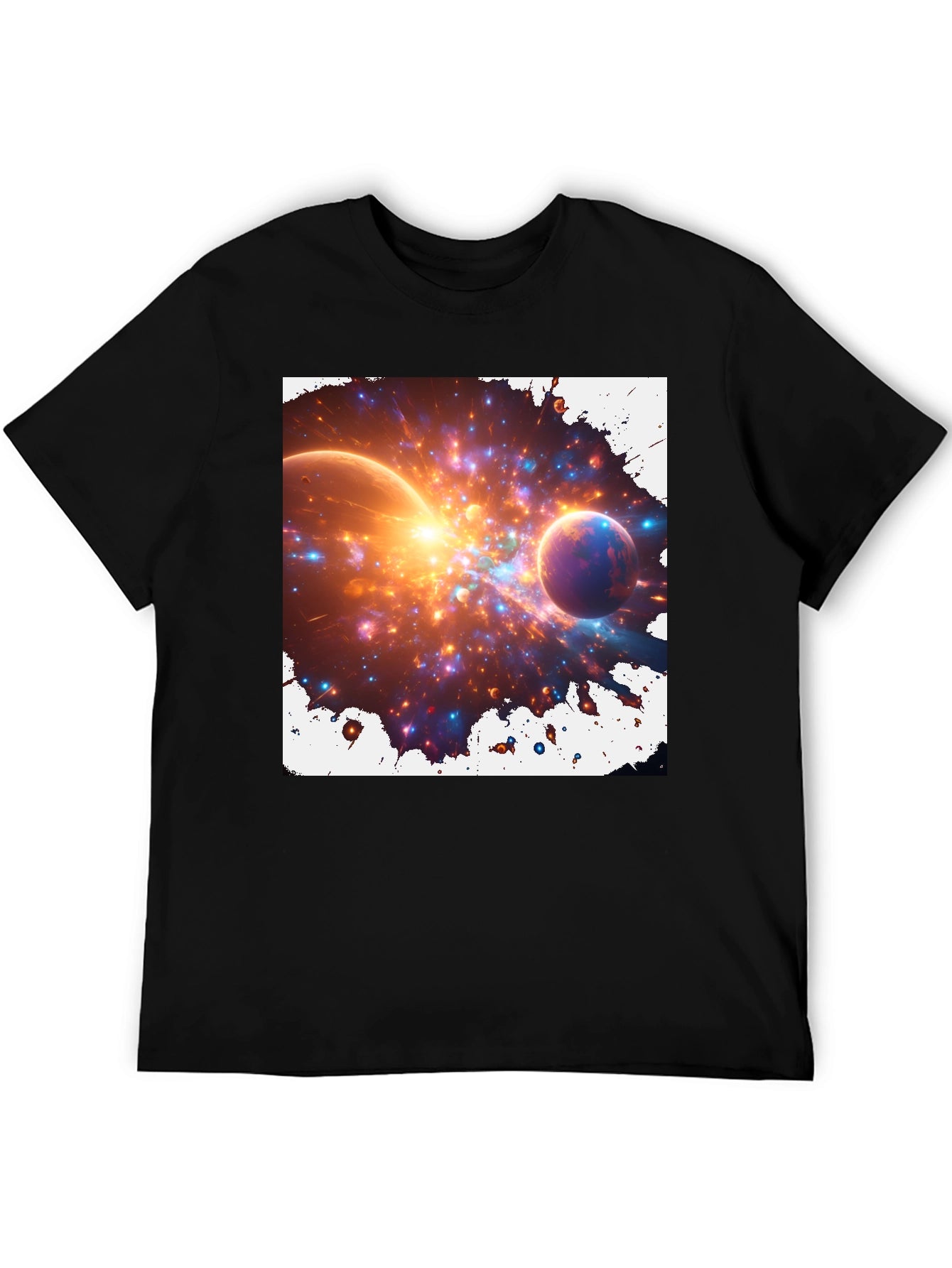 Nebula Blast Tee - Cosmic Graphic Print T-Shirt