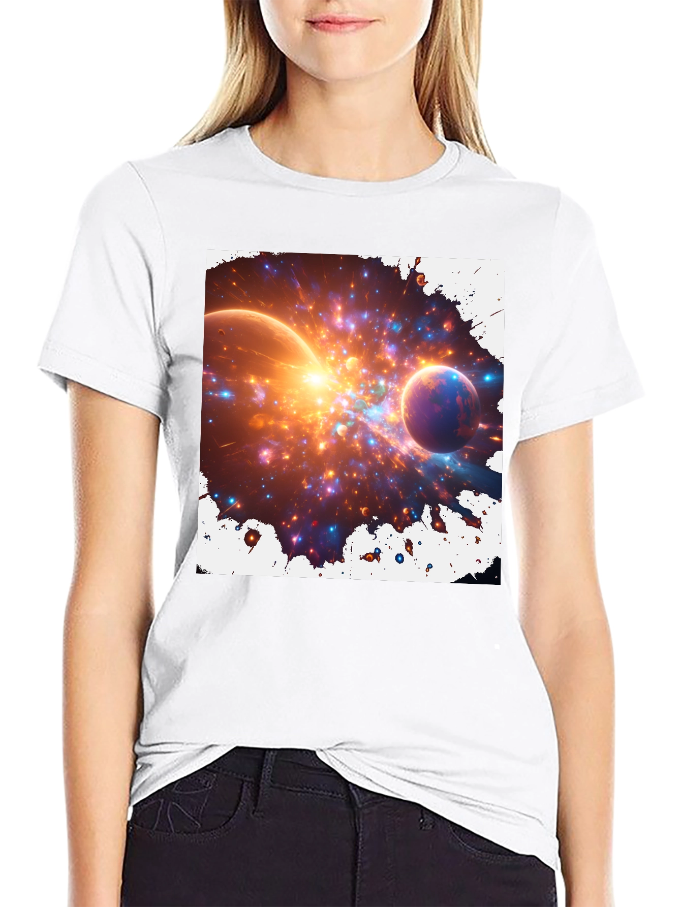 Nebula Blast Tee - Cosmic Graphic Print T-Shirt