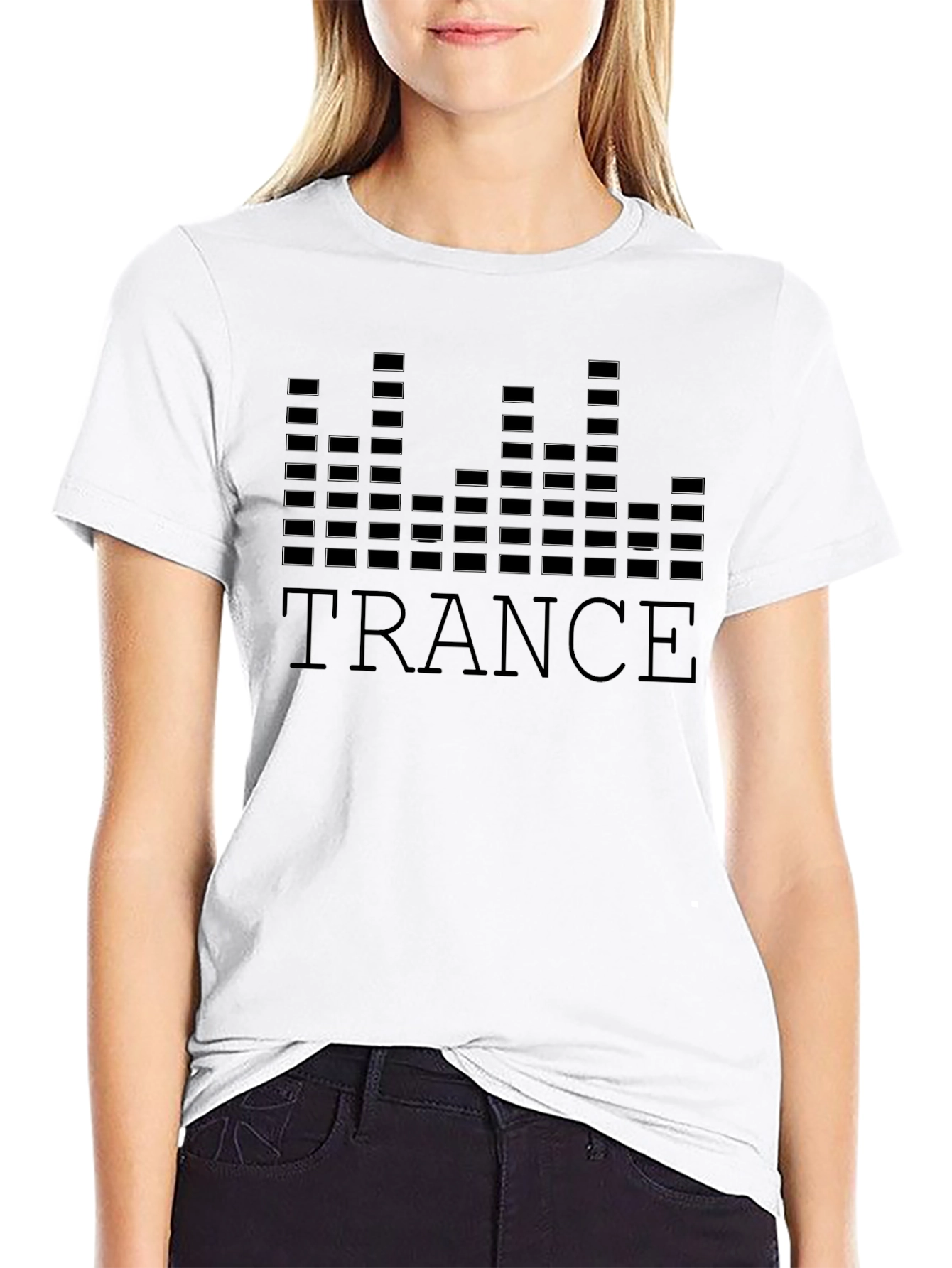 Trance Music Graphic Tee - Black Cotton Blend