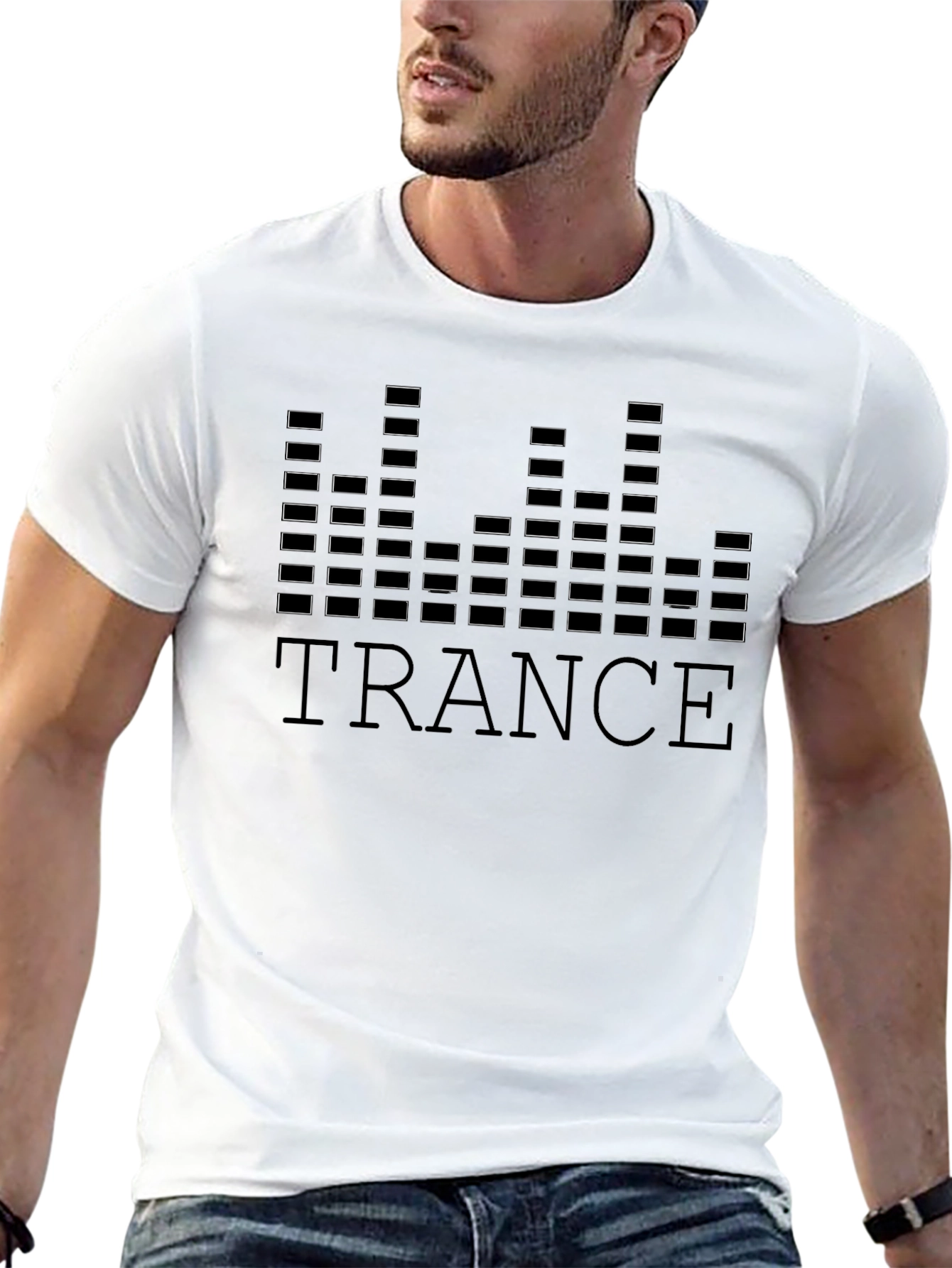 Trance Music Graphic Tee - Black Cotton Blend