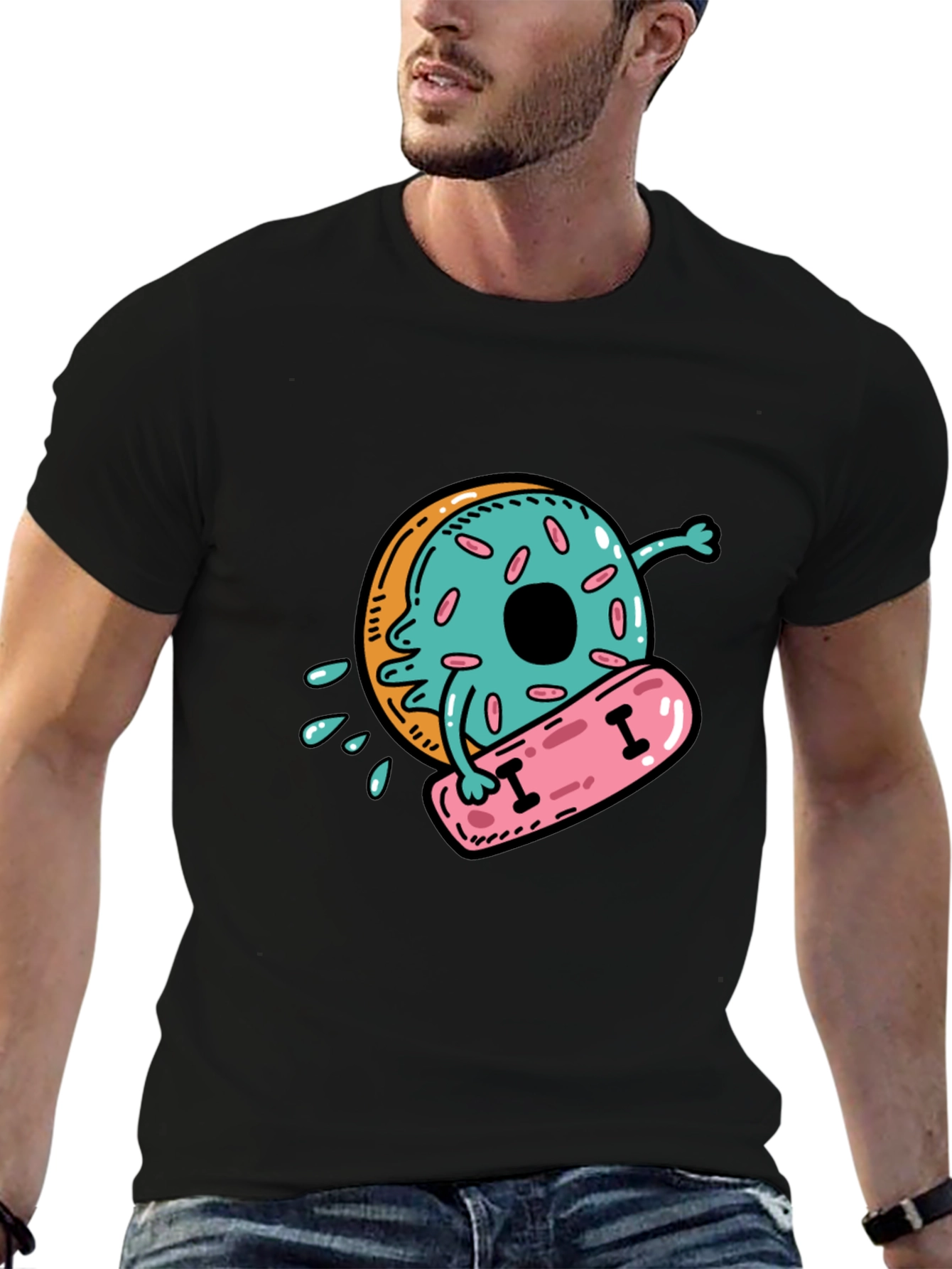 Donut Skateboarder Graphic Tee