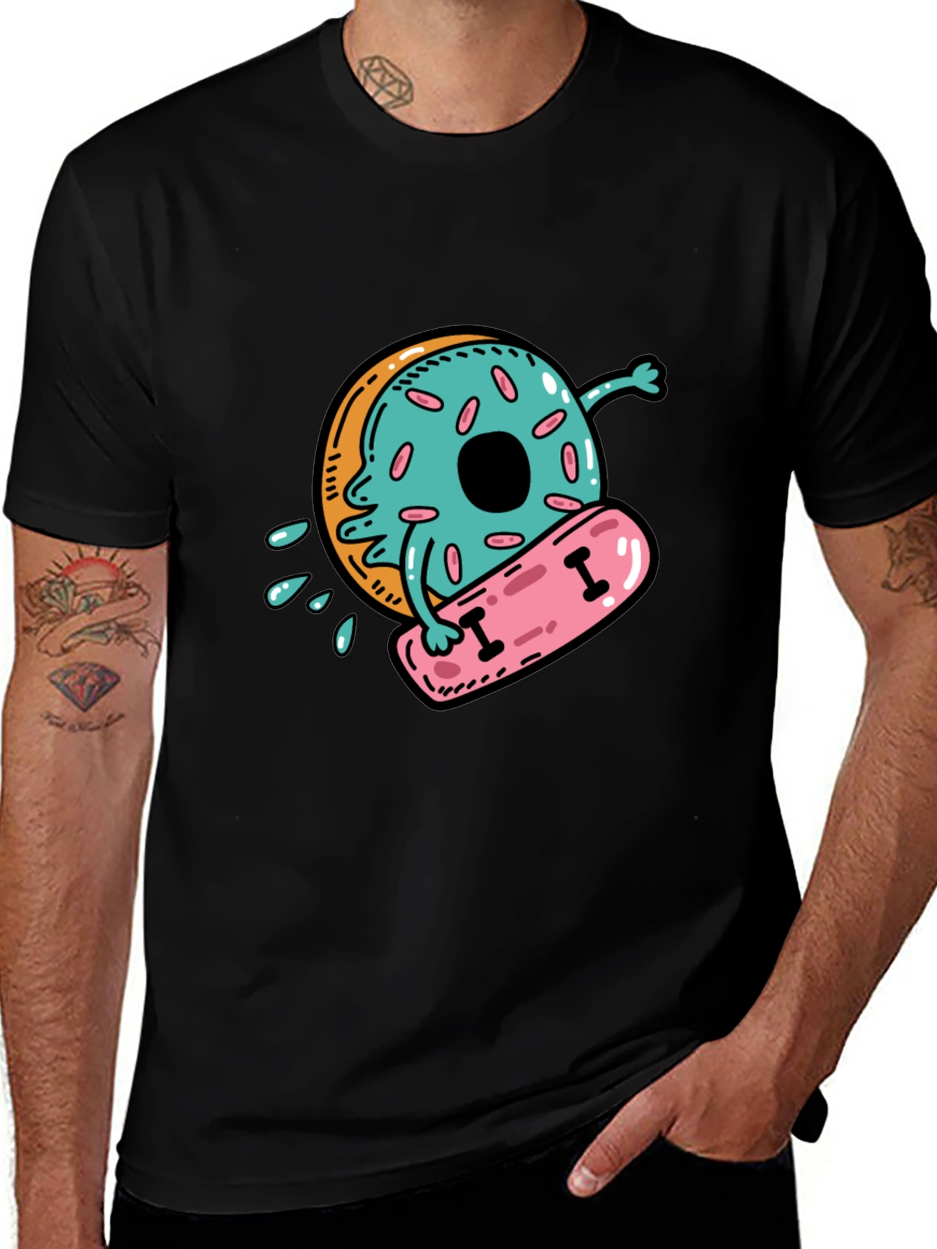Donut Skateboarder Graphic Tee