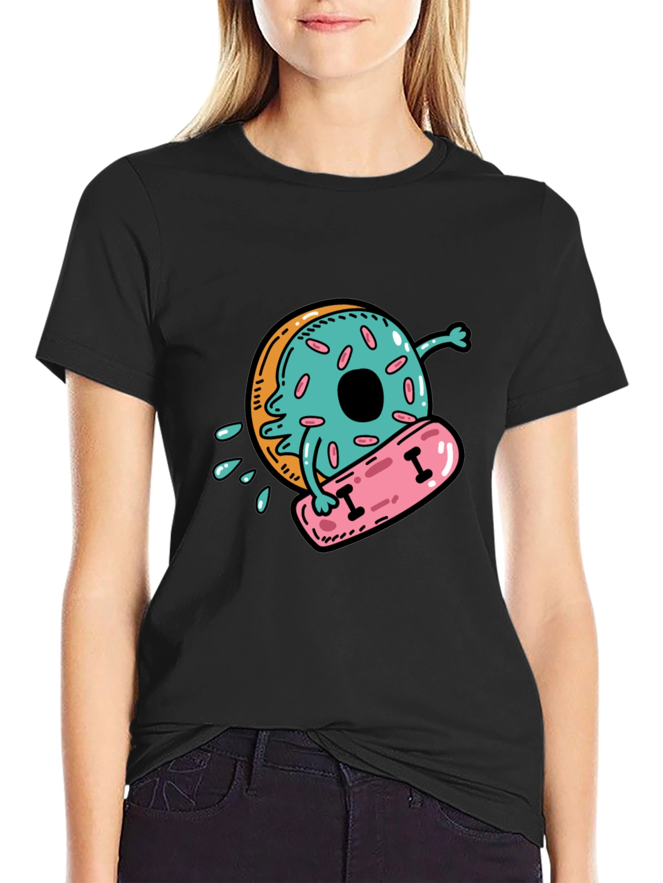 Donut Skateboarder Graphic Tee