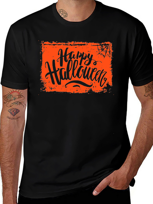 Happy Halloween Black Graphic T-Shirt