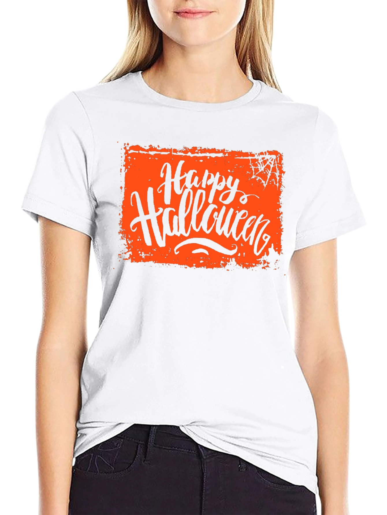 Happy Halloween Black Graphic T-Shirt
