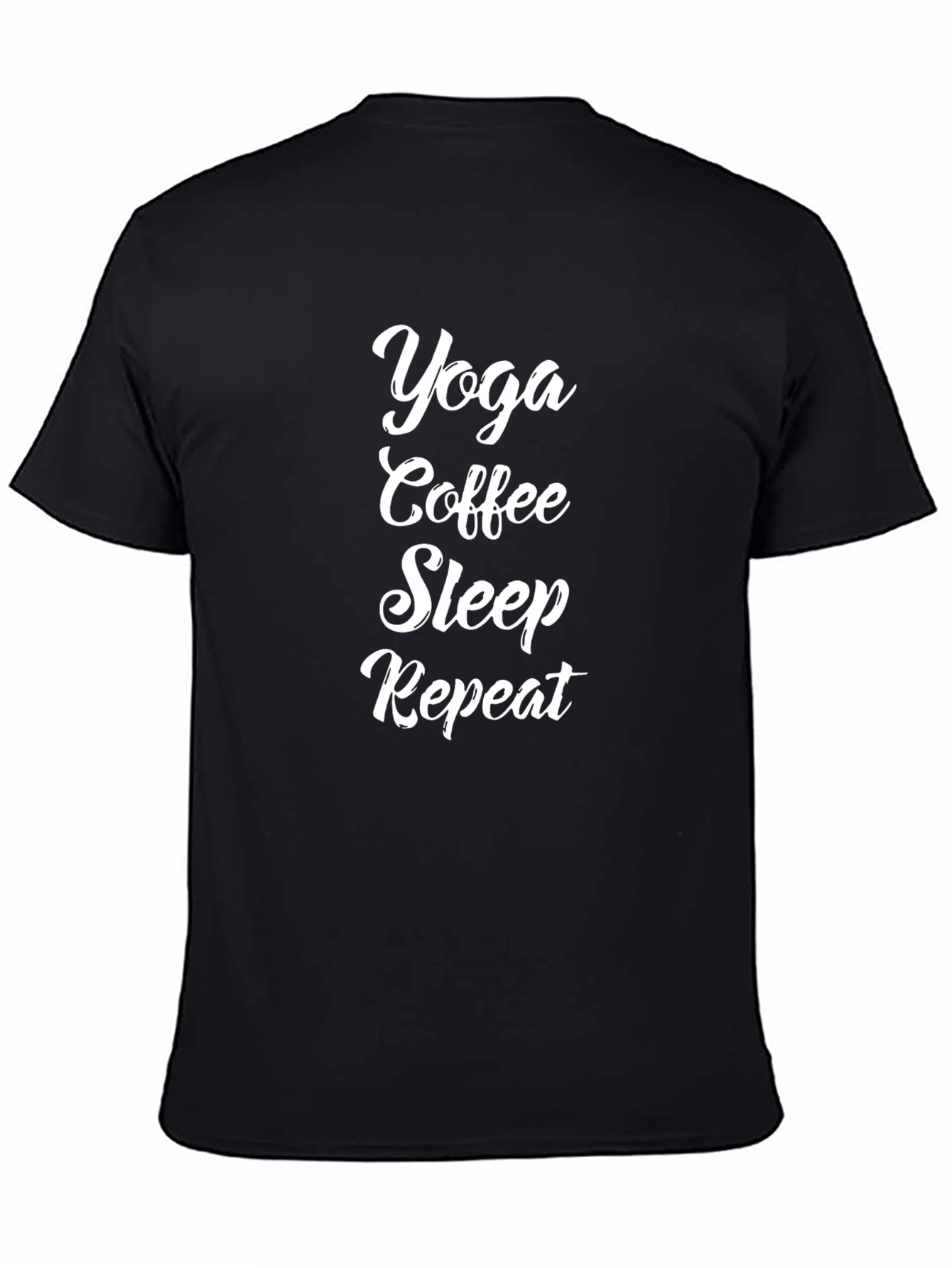 Yoga Coffee Sleep Repeat Mens Graphic Tee