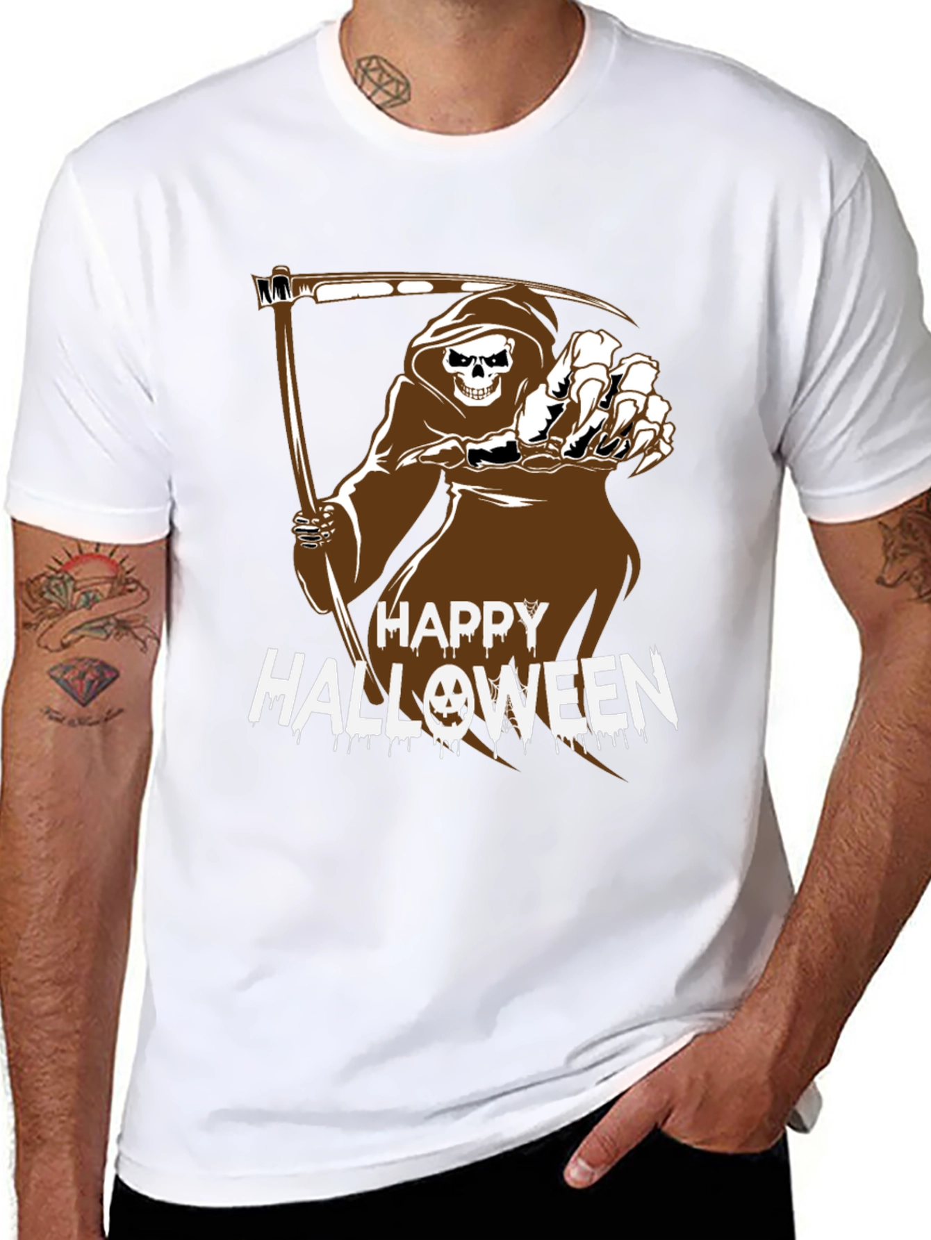Happy Halloween Reaper Graphic Tee