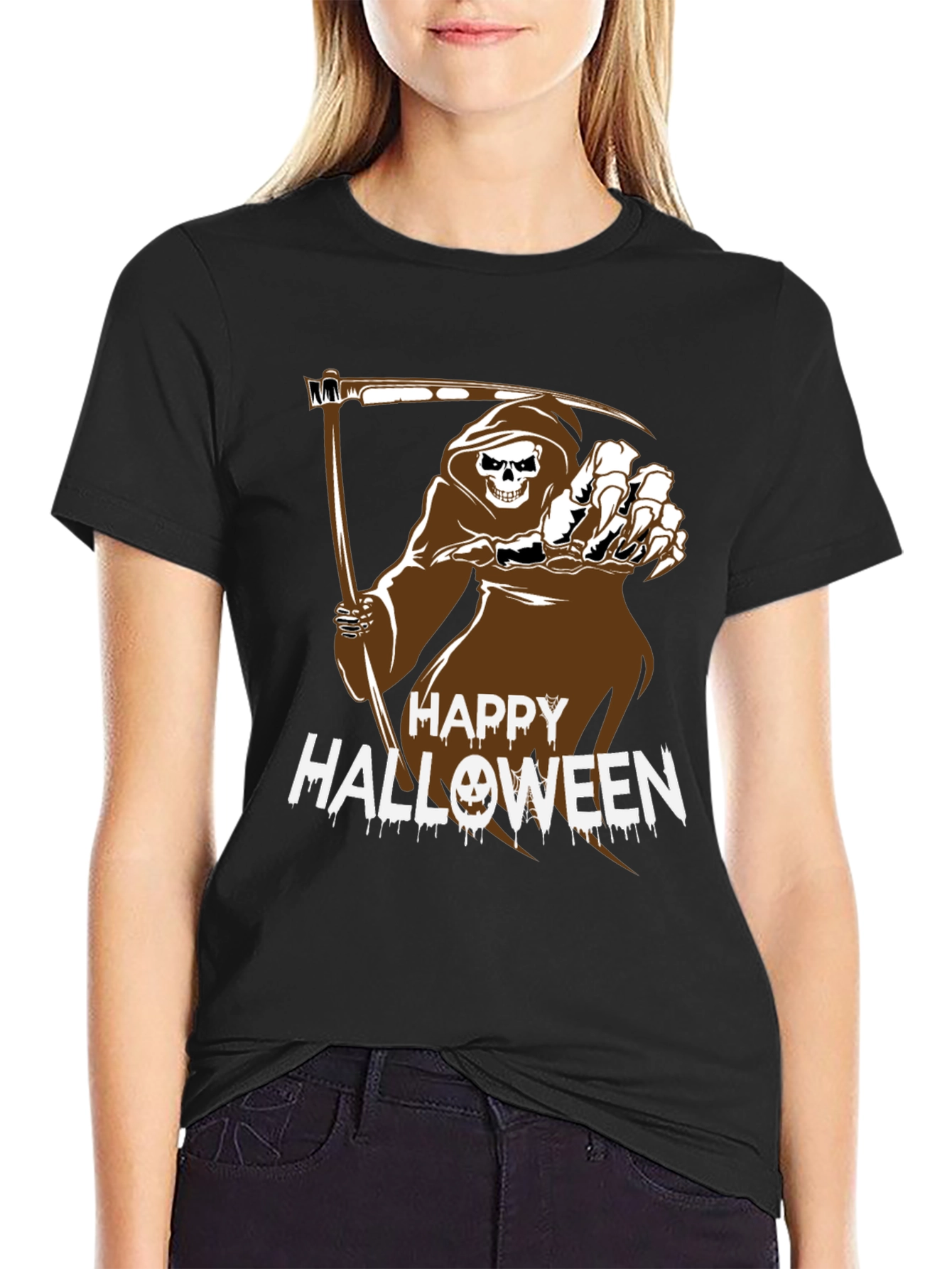 Happy Halloween Reaper Graphic Tee