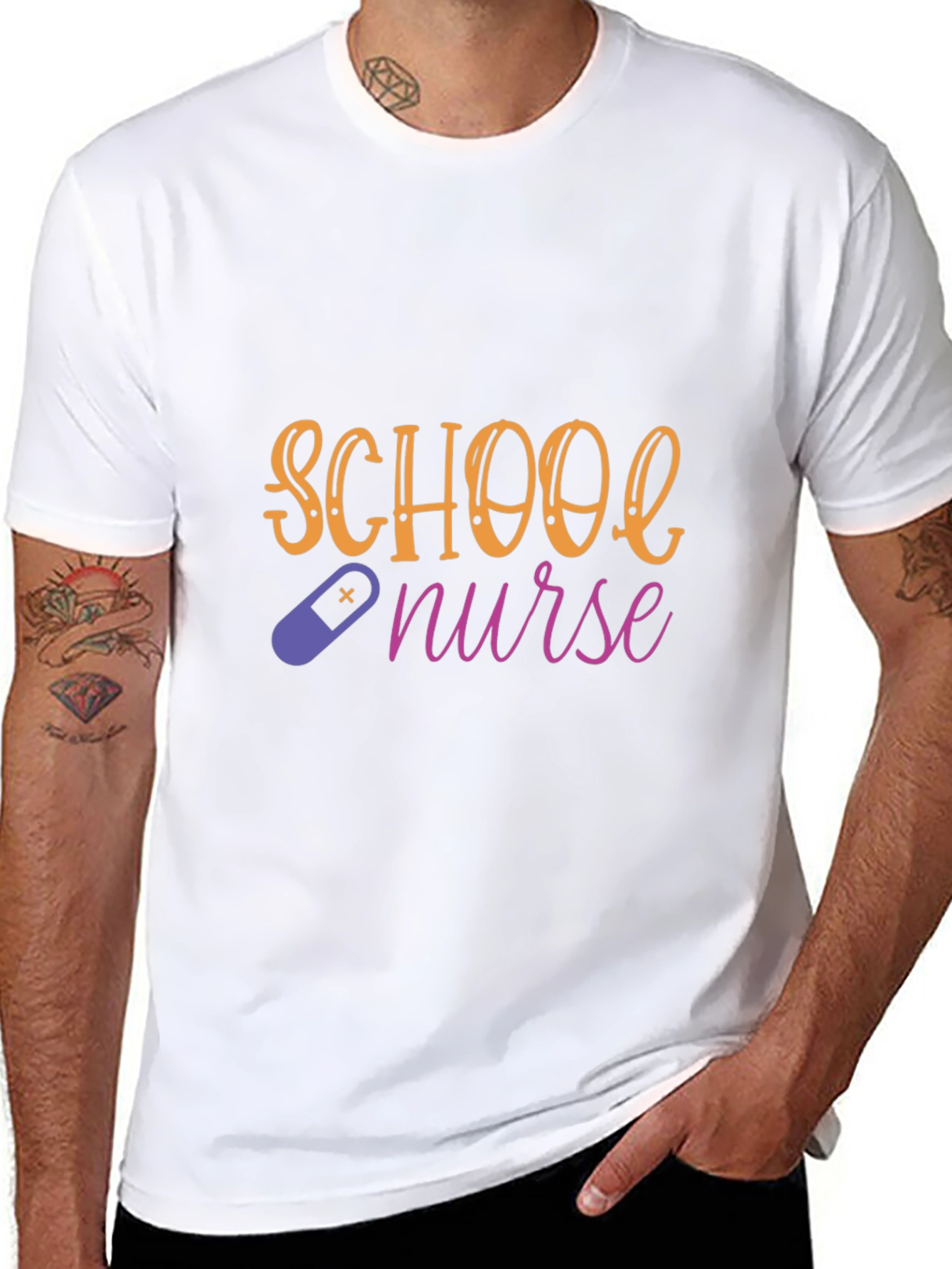 School Nurse Graphic Tee - Stylish & Comfortable