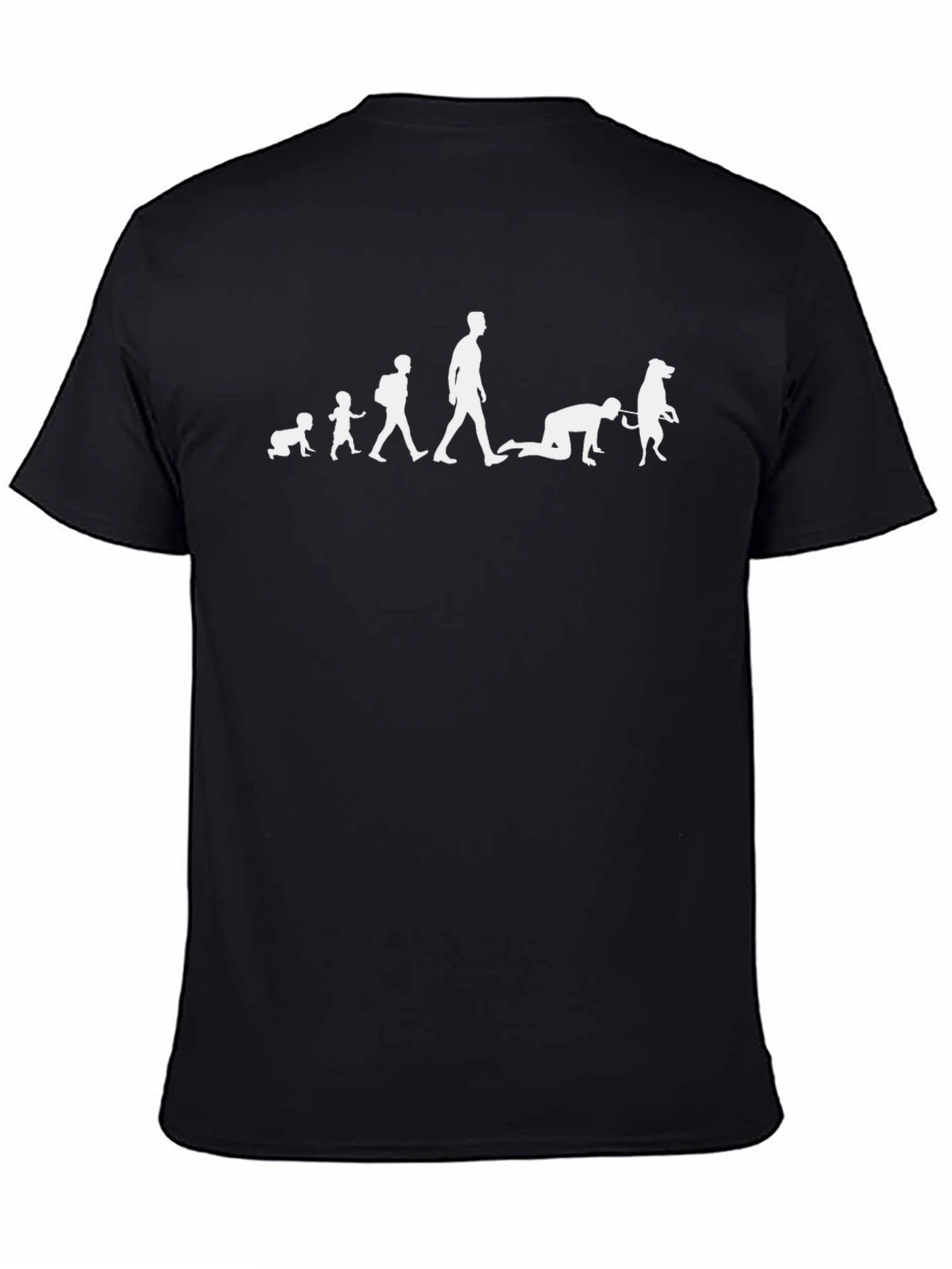 Evolution of Man Dog Lover Black T-Shirt