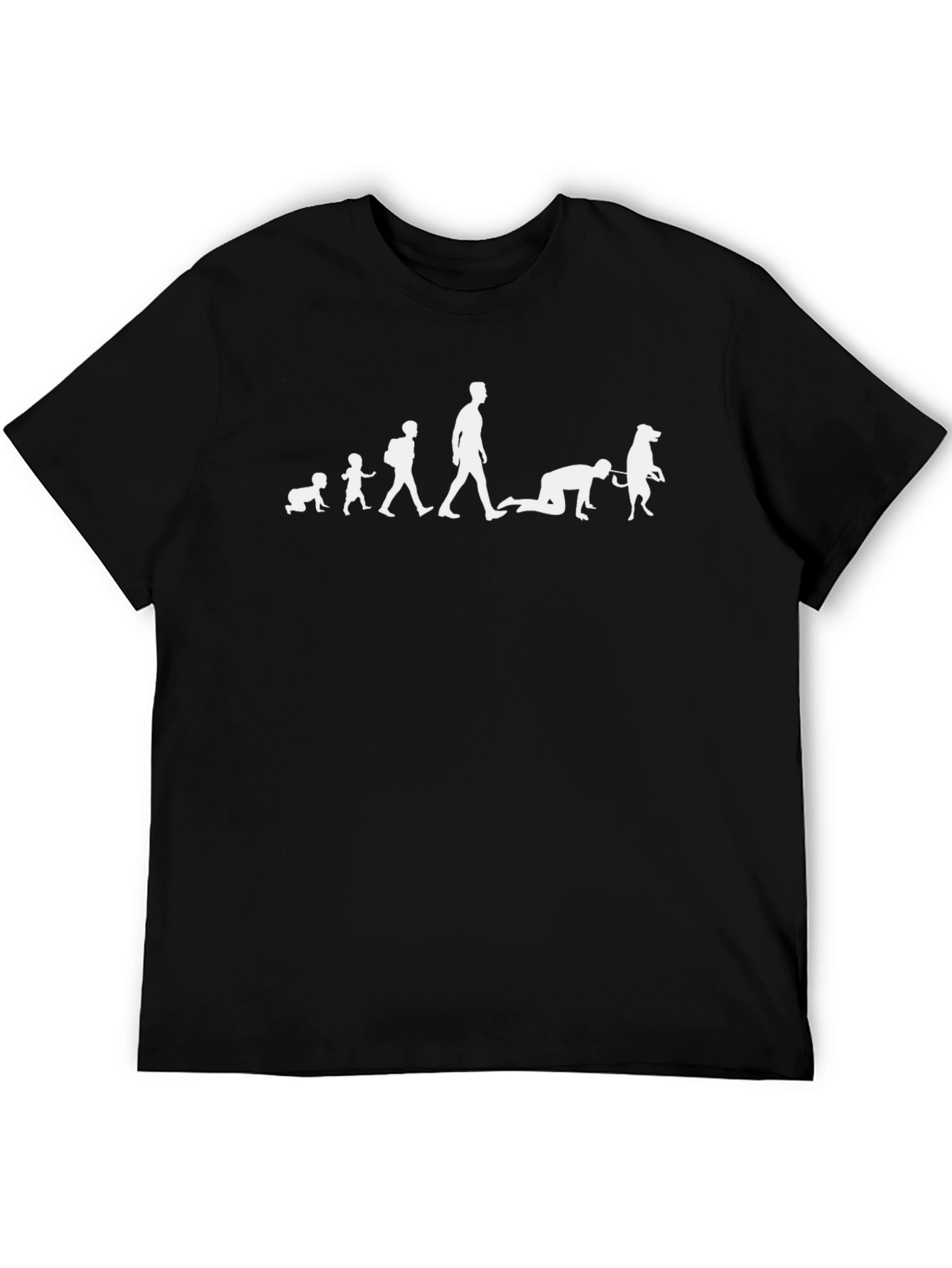 Evolution of Man Dog Lover Black T-Shirt