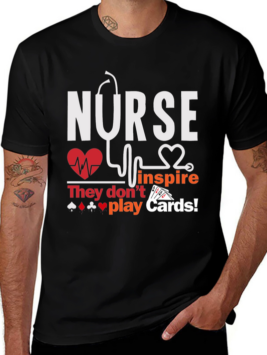 Nurse Inspire T-Shirt - Playing Card Design