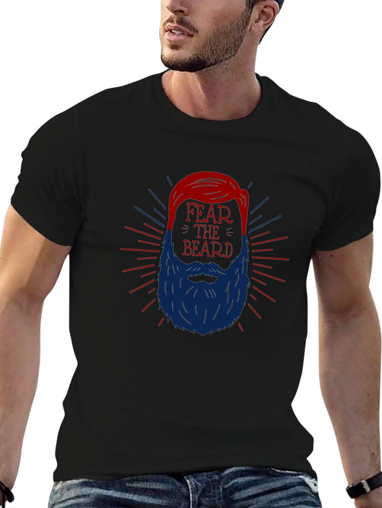 Fear the Beard Graphic Tee - Black