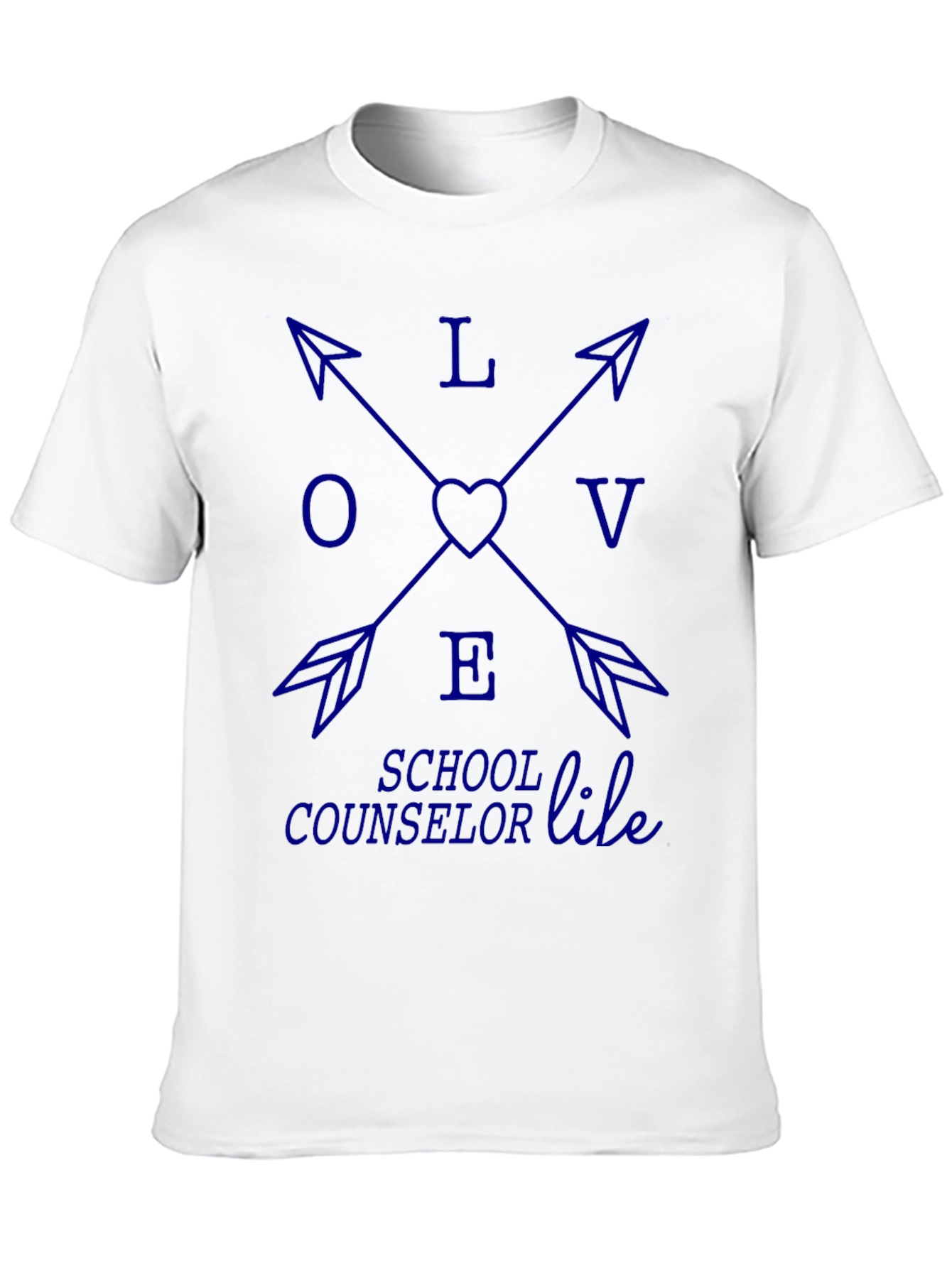 Love School Counselor Life Black Tee