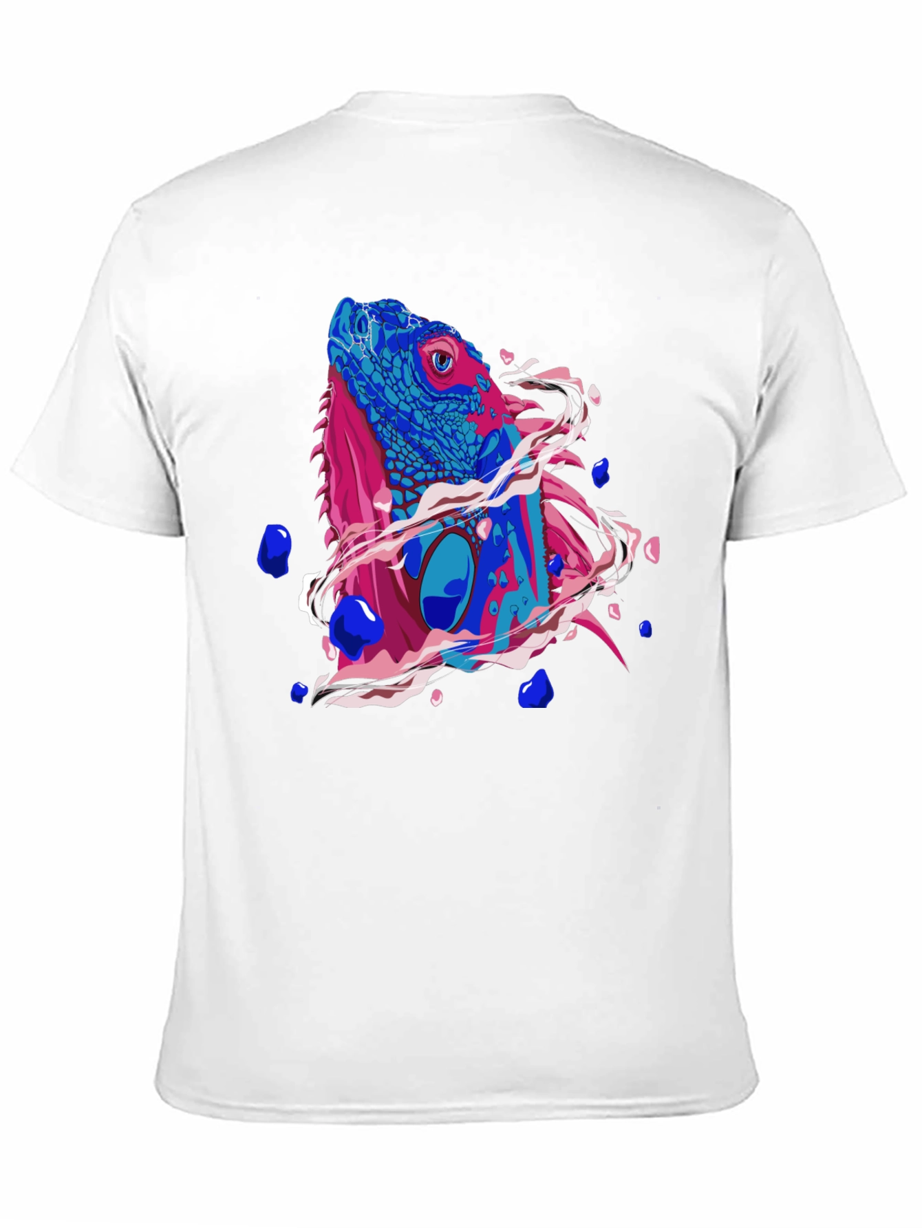 Iguana Graphic Print Mens Black T-Shirt