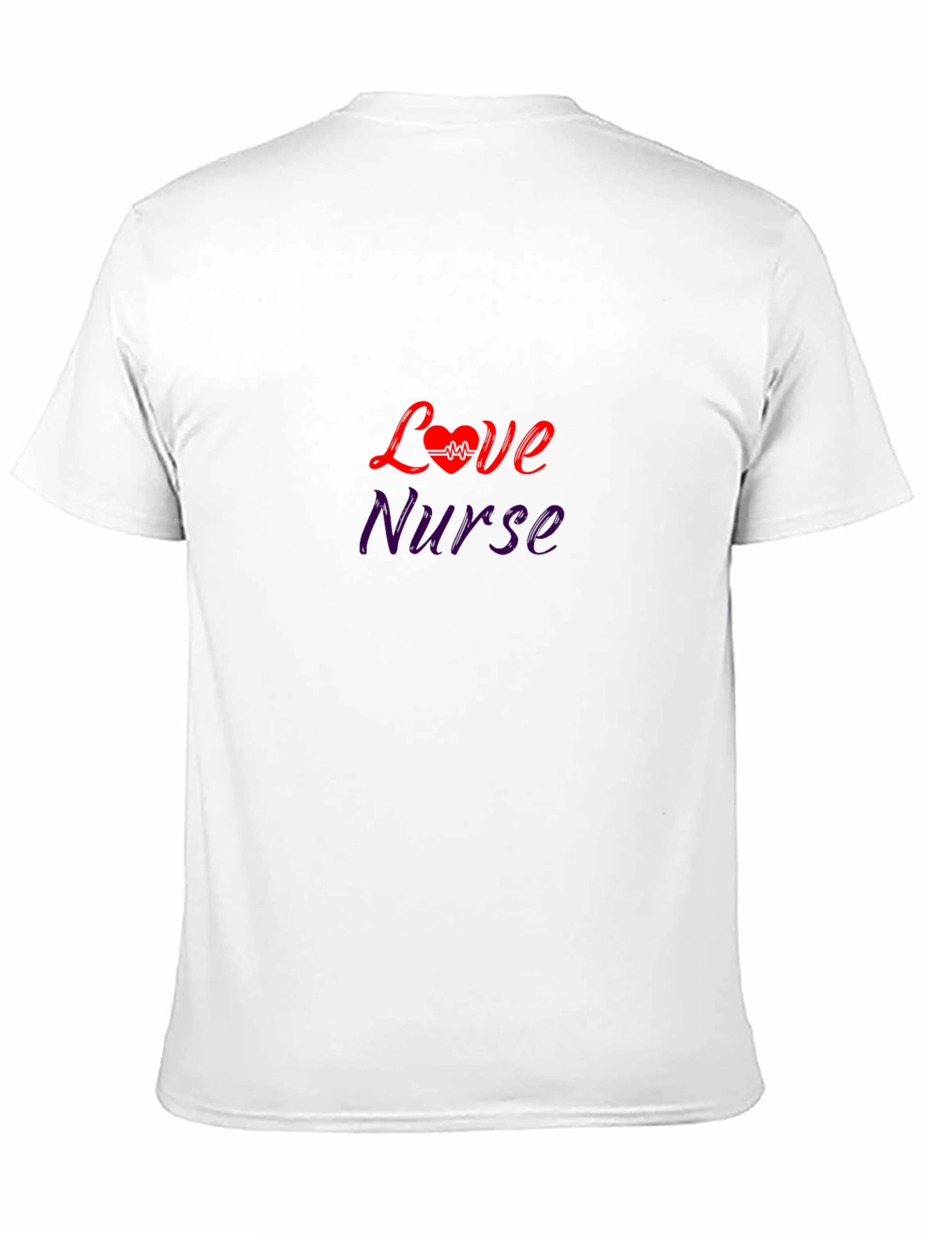 Love Nurse Graphic T-Shirt - Heartbeat Design