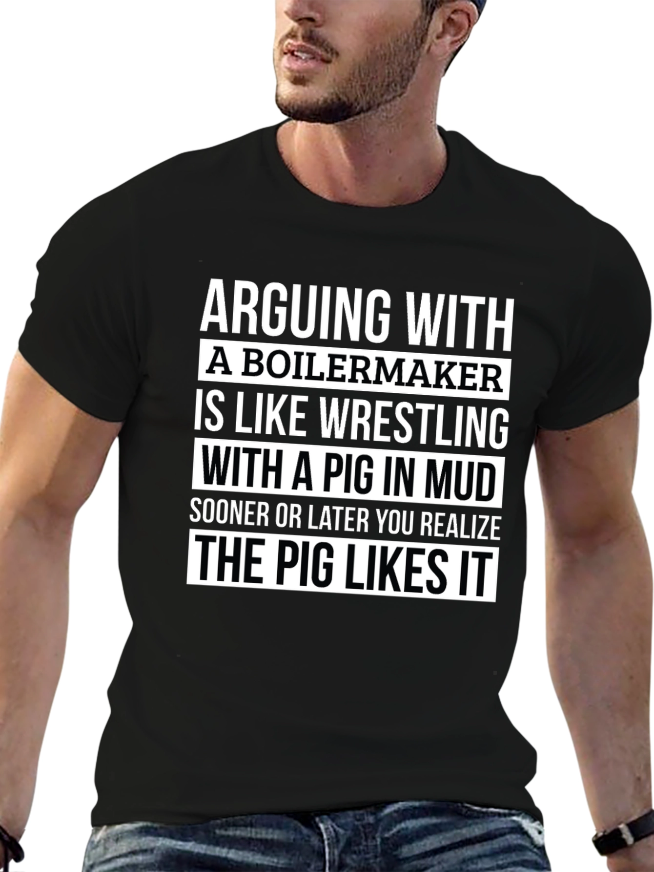 Boilermaker Pig Wrestling T-Shirt Funny Sarcastic Gift