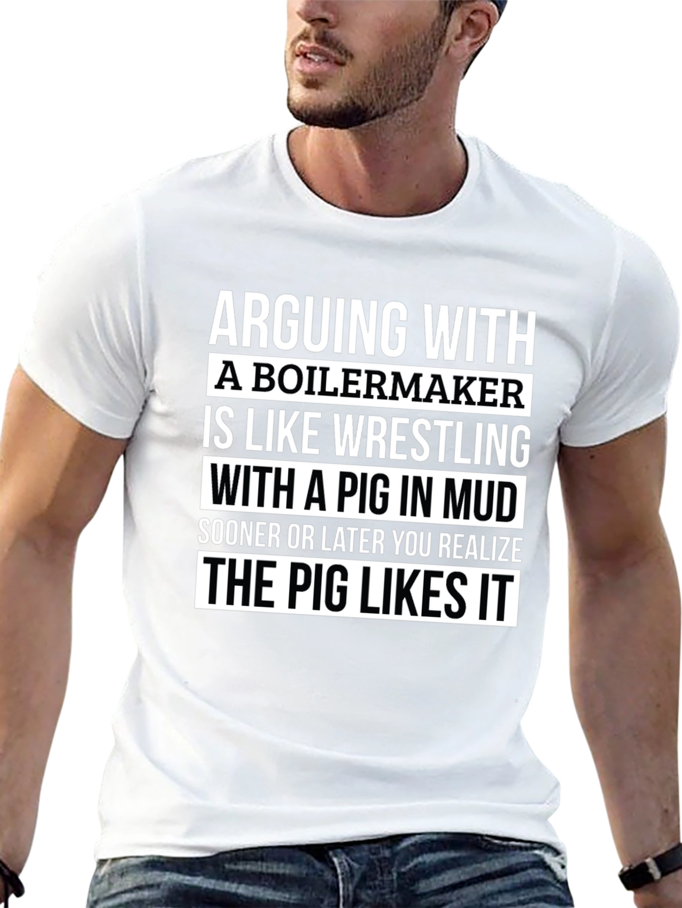 Boilermaker Pig Wrestling T-Shirt Funny Sarcastic Gift