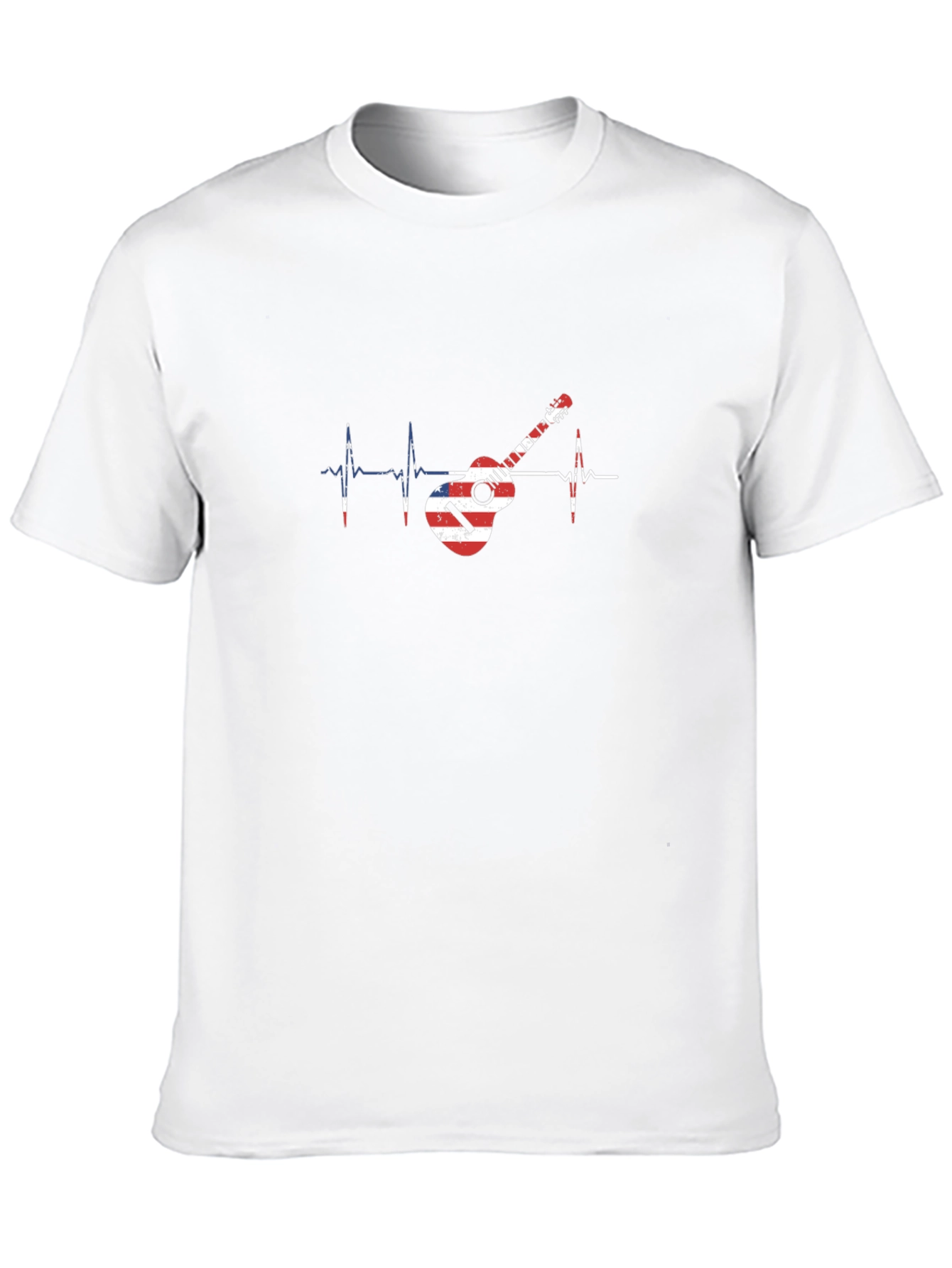 Guitar Heartbeat Graphic Tee - Musician Style