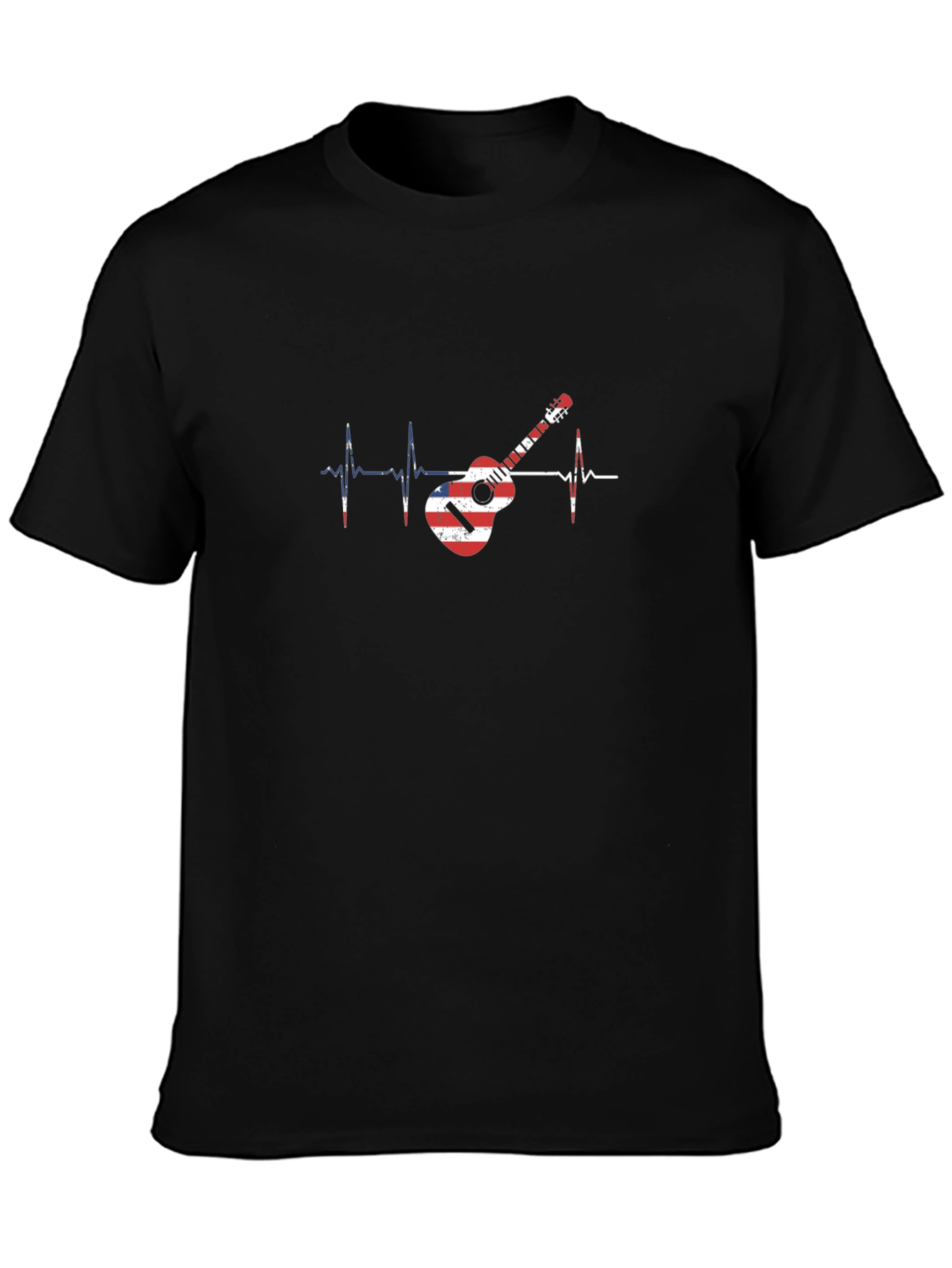 Guitar Heartbeat Graphic Tee - Musician Style