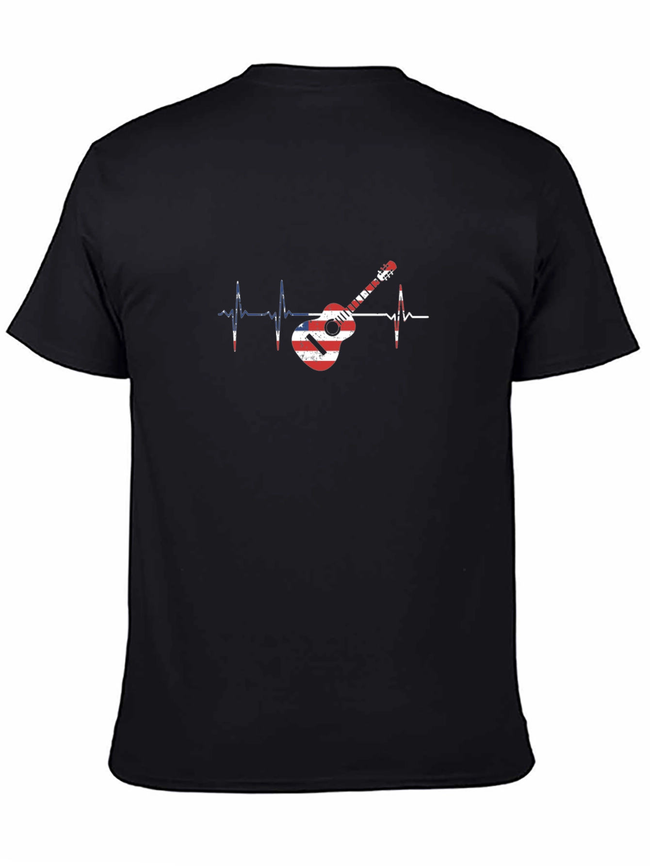 Guitar Heartbeat Graphic Tee - Musician Style