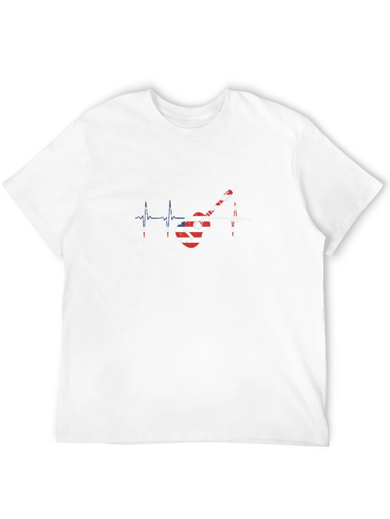 Guitar Heartbeat Graphic Tee - Musician Style