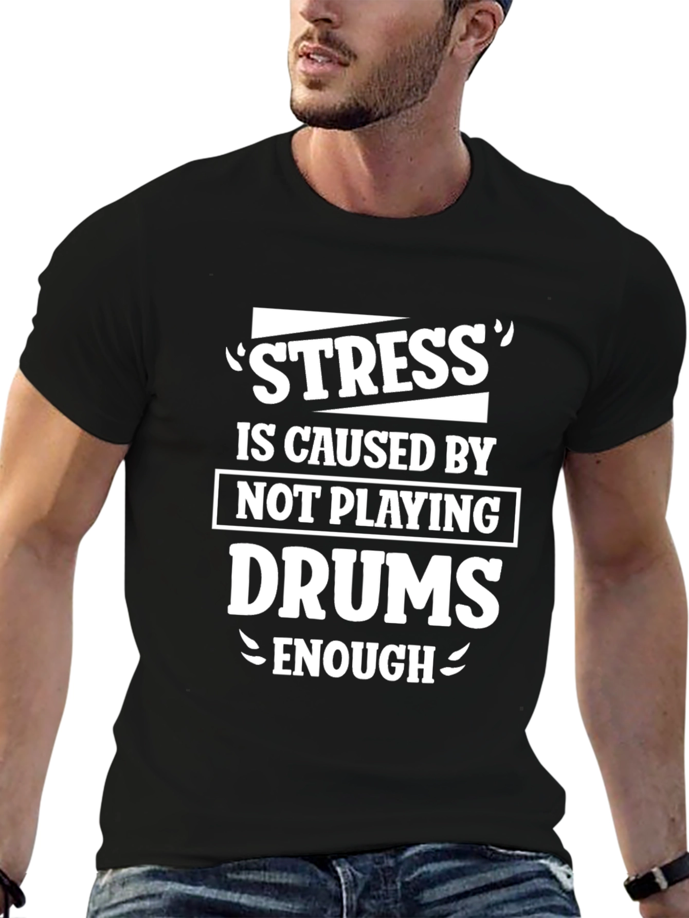 Stress Drums Funny Graphic Tee