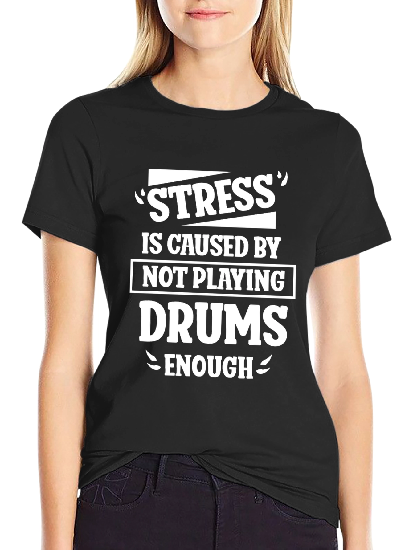 Stress Drums Funny Graphic Tee