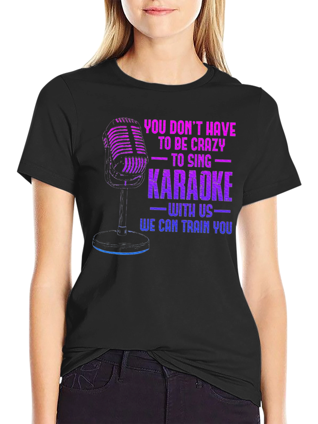 Karaoke Training Black T-Shirt