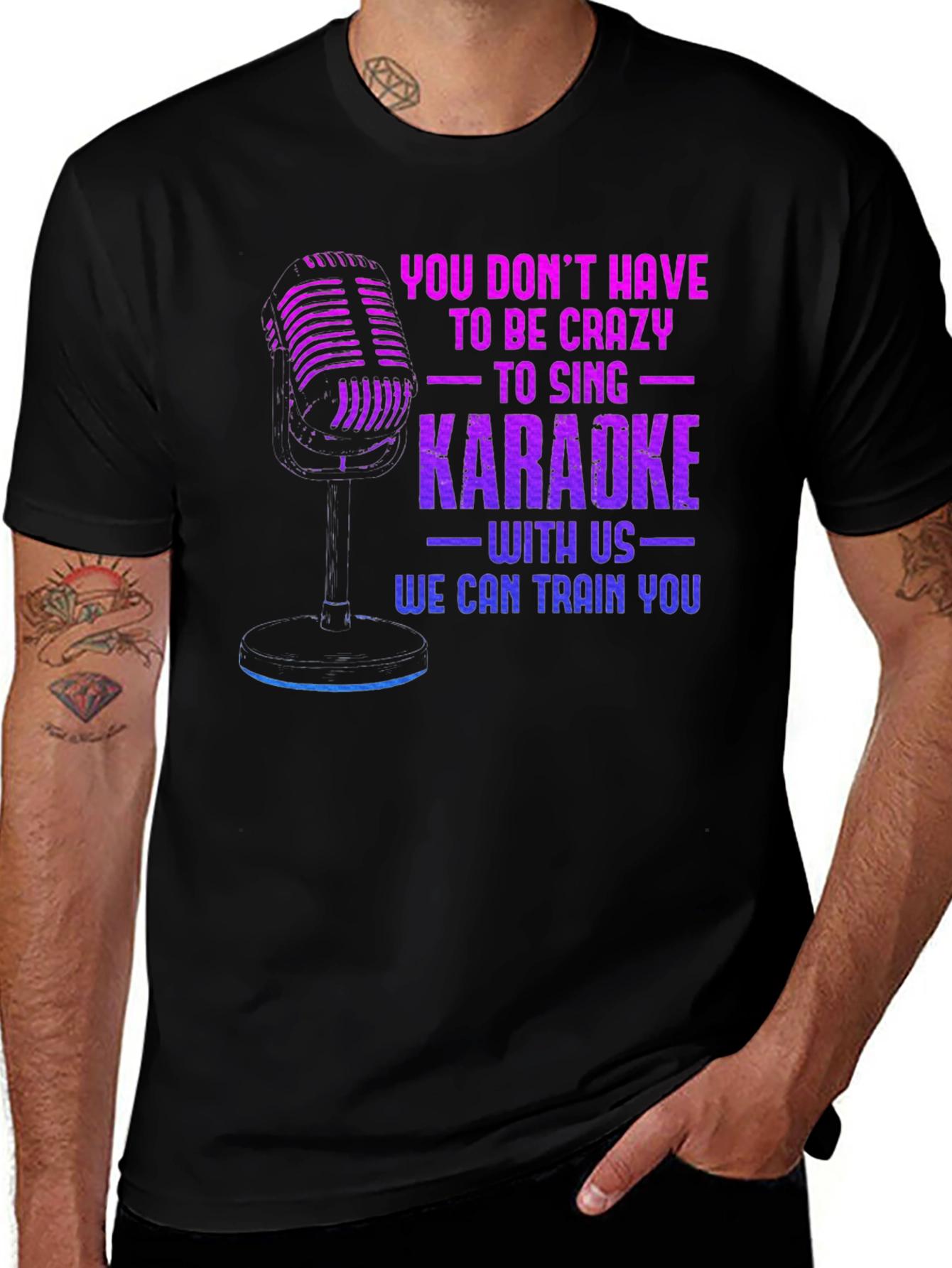Karaoke Training Black T-Shirt