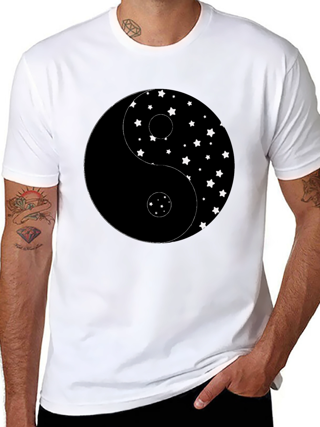 Yin Yang Star T-Shirt - Classic Balance Modern Style