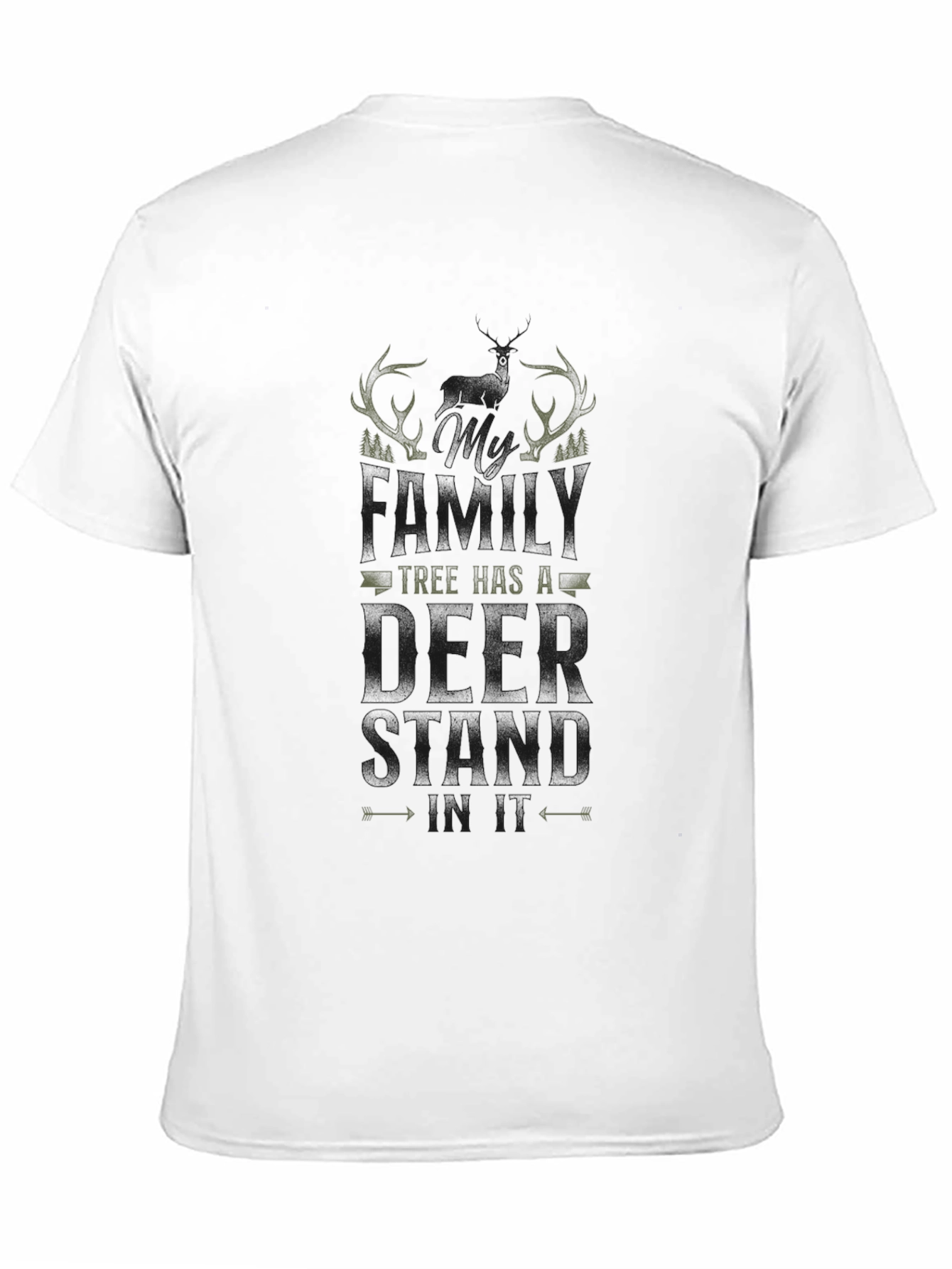 Family Tree Deer Hunting T-Shirt - Black