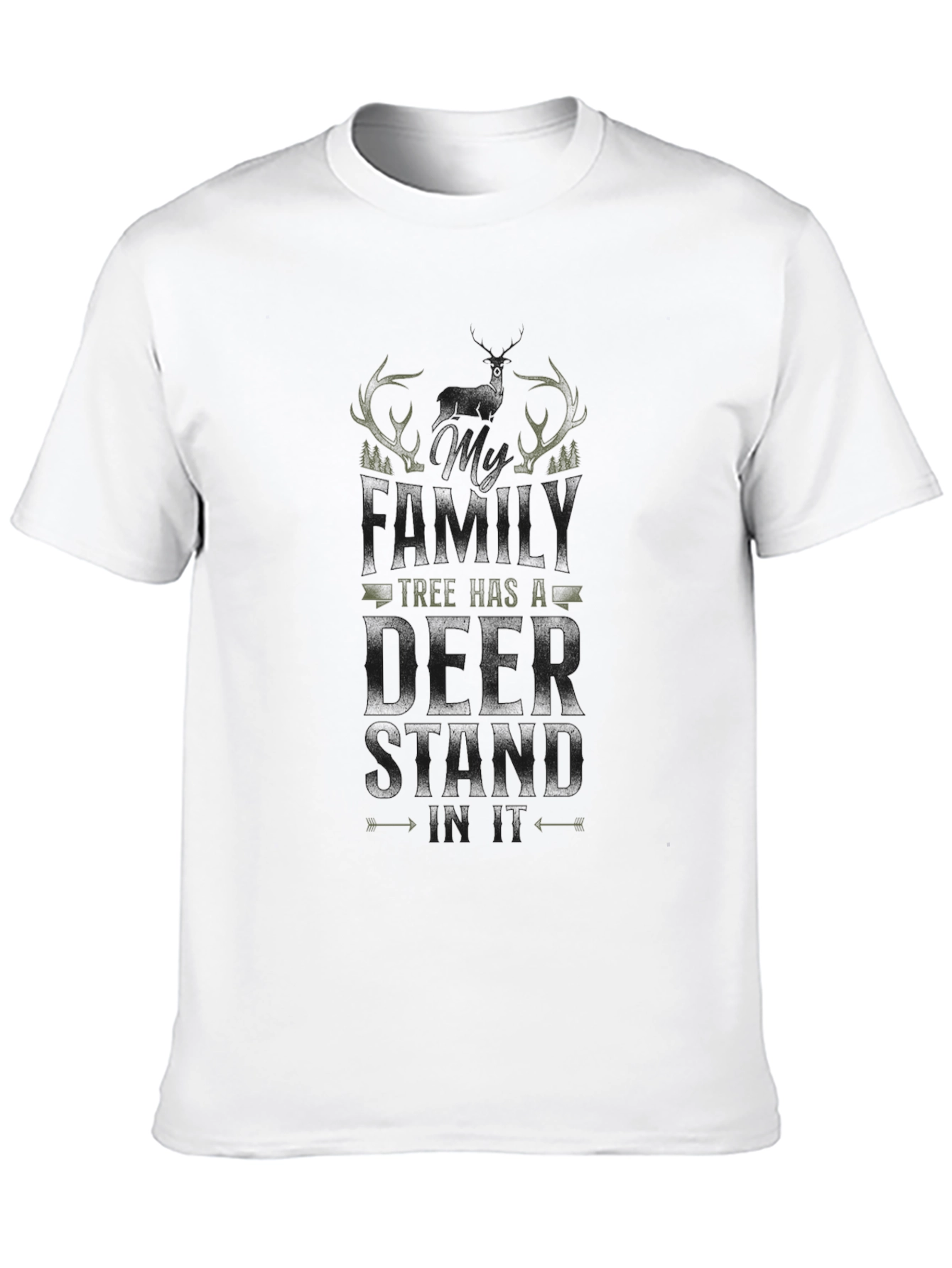 Family Tree Deer Hunting T-Shirt - Black