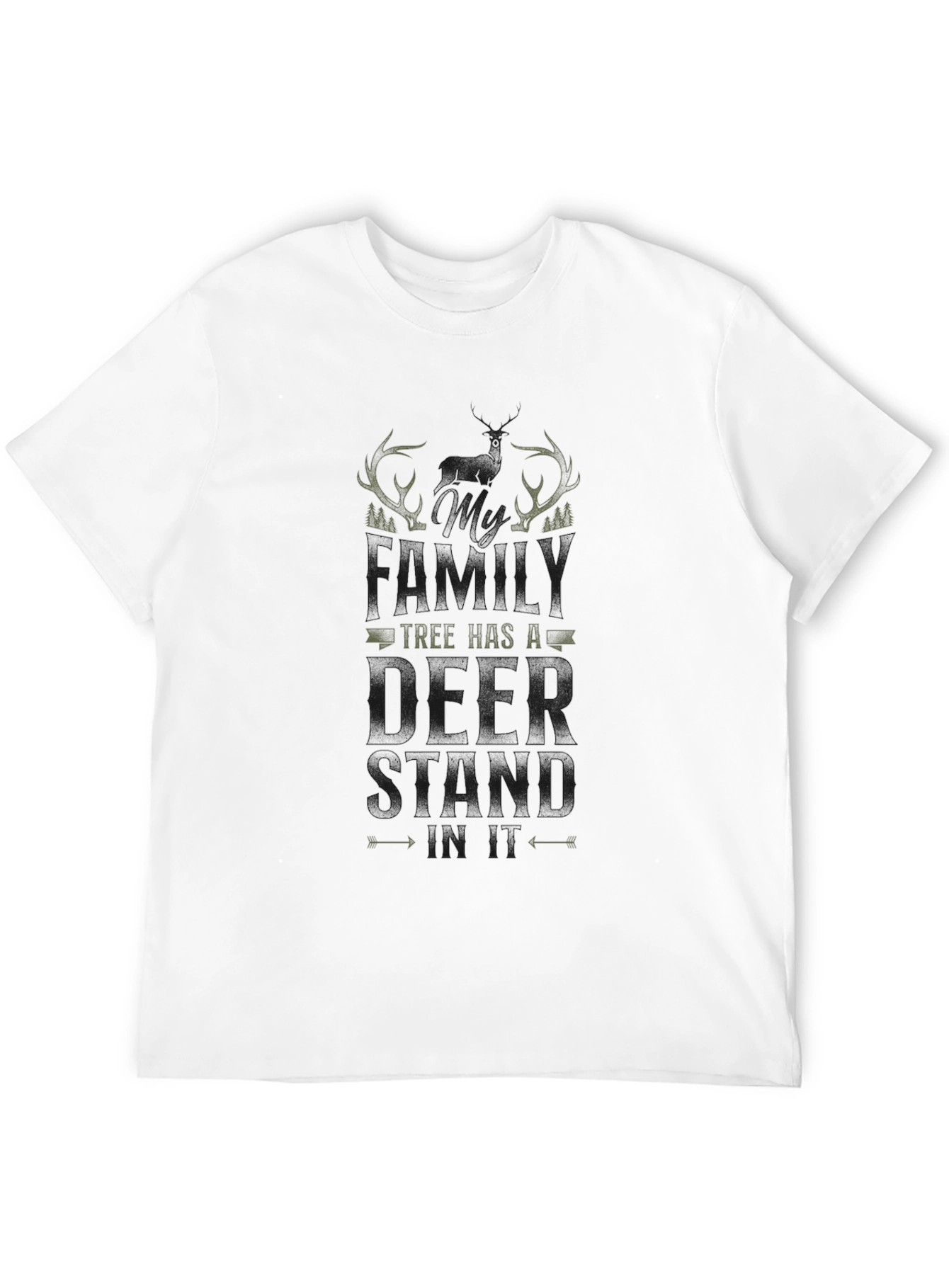 Family Tree Deer Hunting T-Shirt - Black