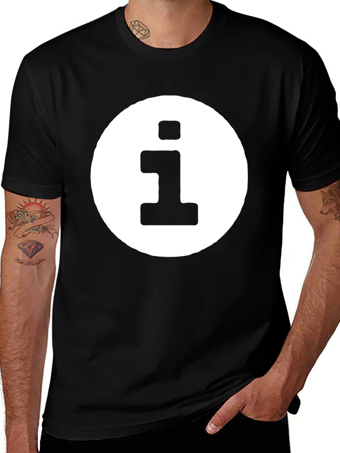 Info Symbol Black T-Shirt
