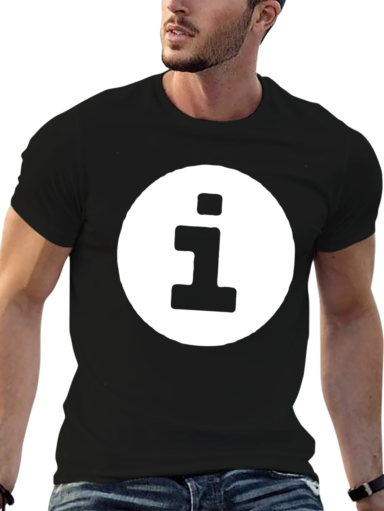 Info Symbol Black T-Shirt