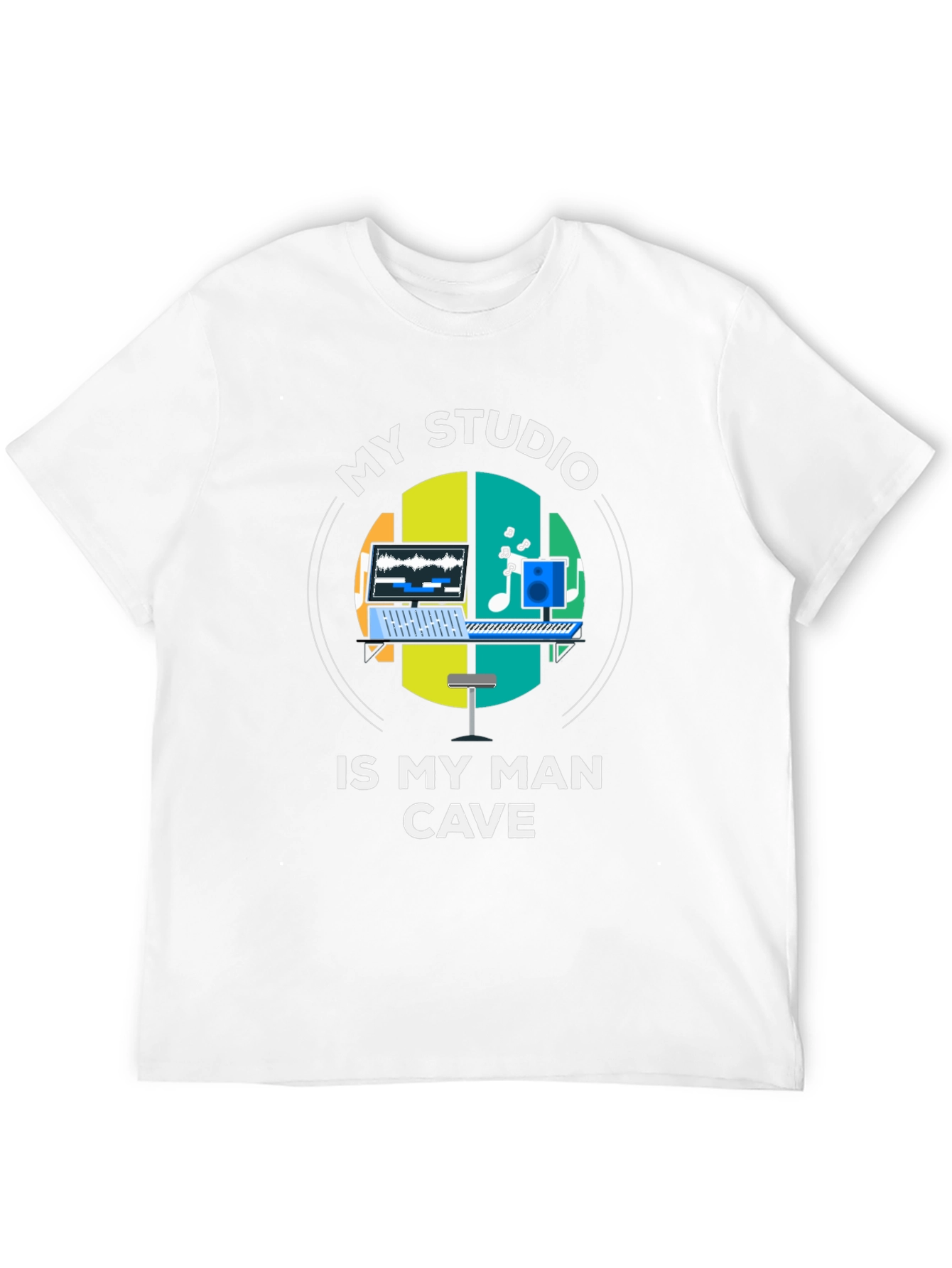 My Studio Is My Man Cave Black T-Shirt